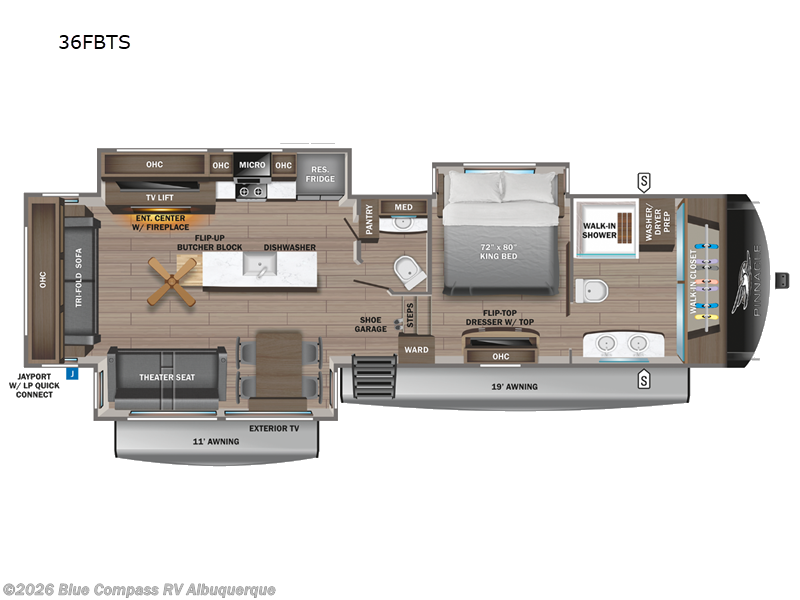 2024 Jayco Pinnacle 36FBTS - Used Fifth Wheel For Sale by Blue Compass RV Albuquerque in Albuquerque, New Mexico features Slideout