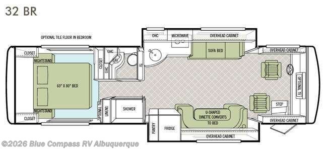 2013 Tiffin Allegro Breeze 32 BR - Used Class A For Sale by Blue Compass RV Albuquerque in Albuquerque, New Mexico features Slideout