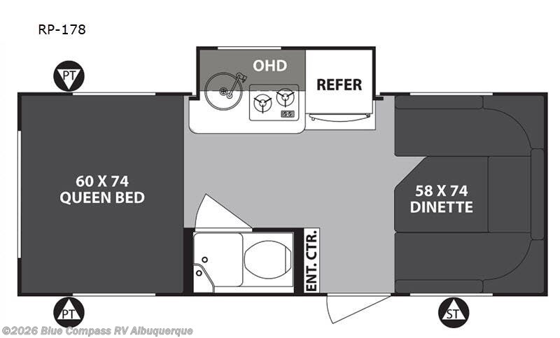 2019 Forest River R Pod RP-178 - Used Travel Trailer For Sale by Blue Compass RV Albuquerque in Albuquerque, New Mexico features Slideout
