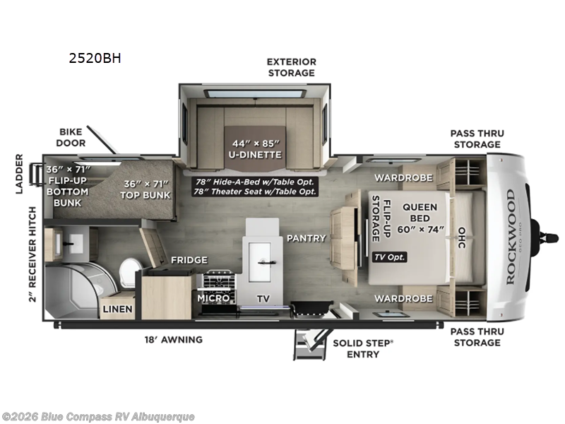 2026 Forest River Rockwood Mini Lite 2520BH - New Travel Trailer For Sale by Blue Compass RV Albuquerque in Albuquerque, New Mexico features Slideout
