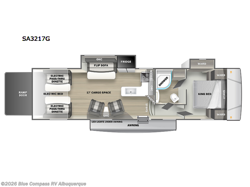 2022 Forest River Stealth SA3217G - Used Toy Hauler For Sale by Blue Compass RV Albuquerque in Albuquerque, New Mexico features Slideout