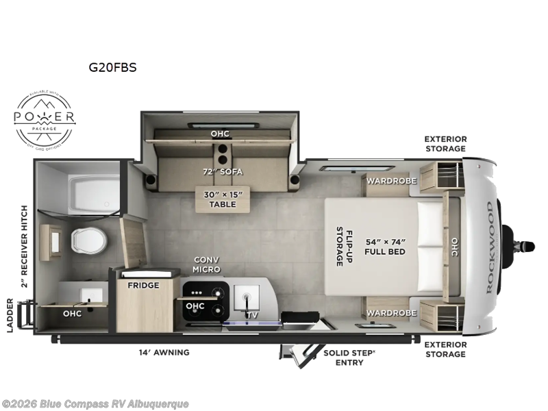 2026 Forest River Rockwood Geo Pro G20FBS - New Travel Trailer For Sale by Blue Compass RV Albuquerque in Albuquerque, New Mexico features Slideout