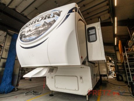 &lt;h2&gt;Used 2011 Heartland Bighorn 3670RL Fifth 5th Wheel RV Camper for Sale at Fretz RV&lt;/h2&gt; &lt;p&gt;&#160;&lt;/p&gt; &lt;p&gt;Quad Slide Bighorn FW by Heartland RV, Rear Living Area w/2 Rocker Gliders, Comp. Desk/Ent. Center Slide, Hide-A-Bed Sofa &amp; Dinette Table &amp; Chairs Slide, L-Shaped Counter w/Double Sink &amp; Overhead Cabinets, 3 Burner Range/Refrigerator &amp; Pantry Slide, Counter Space w/Overhead, Side Aisle Bath w/Sink, Toilet &amp; Tub/Shower, King Bed Slide w/Storage Under Bed, Walk-In Closet, Washer/Dryer Prep, Drawers, &amp; More. Avail. Options May Include: Fireplace, 19&quot; LCD TV in Bedroom.&lt;/p&gt; &lt;p&gt;&#160;&lt;/p&gt; &lt;p&gt;We are a top dealer for all 2020, 2021, 2022, and 2023&#160;Winnebago Minnie, Micro, Voyage, Hike, Jayco Jay Flight, Eagle, HT, Jay Feather, White Hawk, North Point, Pinnacle, Talon, Octane, Seismic, SLX, Opus, OP4, OP2, OP15, OPLite, Air Off Road, and TAXA Outdoors, Habitat, Cricket, Tiger Moth, Mantis trailers, and fifth 5&lt;sup&gt;th&lt;/sup&gt;&#160;wheels in the Philadelphia, Delaware, New Jersey, and New York Areas. These campers come in as Travel Trailers, Fifth 5th Wheels, Toy Haulers, Pop Ups, Hybrids, Tear Drops, and Folding Campers. These Brands are at the top of their class. &lt;/p&gt; &lt;p&gt;&#160;&lt;/p&gt; &lt;p&gt;RV floorplans come with anywhere between zero and 5 slides. Most can be pulled with a &#189; ton truck, SUV or Minivan. If you are not sure if you can tow certain weights, you can contact us or you can get tow ratings from Trailer Life towing guide.&lt;/p&gt; &lt;p&gt;&#160;&lt;/p&gt; &lt;p&gt;We also carry used and Certified Pre-owned RVs Forest River, Mobile Suites, DRV, T@B, T@G, Dutchmen, Keystone, KZ, Grand Design, Reflection, Imagine, Passport, Lance Freedom Lite, Freedom Express, Flagstaff, Rockwood, Casita, Scamp, Cedar Creek, Montana, Passport, Little Guy, Coachmen, Catalina, Cougar, Springdale, Sunset Trail, Raptor, Gulf Stream and Airstream, and are always below NADA values. We take all types of trades. When it comes to RVs, we are your full-service stop. With over 75 years in business, we have built an excellent reputation in the RV industry to our customers as well as our suppliers and manufacturers. At Fretz RV we have a 12,000 Sq. Ft showroom, a huge RV&#160;Parts, and Accessories store. We added a 30,000 square foot Indoor Service Facility that opened in the Spring of 2018. We have full RV Service and Repair with RVIA Certified Technicians. Bank financing is available for RV loans with a wide variety of RV lenders ready to earn your business. It doesn&#39;t matter what state you are from, we have lenders that cover those areas. We also have RV Insurance, RV Warranties through Compass and XtraRide, and RV Rental information available. We have detailed videos on RV Trader, RVT, Classified Ads, eBay, and Youtube. Like us on Facebook! Check out our great Google and Dealer Rater reviews at Fretz RV. We are located at 3479 Bethlehem Pike,&#160;Souderton,&#160;PA&#160;18964&#160;215-723-3121.&#160;Start Camping now and see the world. We pass RV savings direct to you. Call for details!&lt;/p&gt;&lt;ul&gt;&lt;li&gt;Front Bedroom&lt;/li&gt;&lt;li&gt;Rear Living Area&lt;/li&gt;&lt;/ul&gt;
