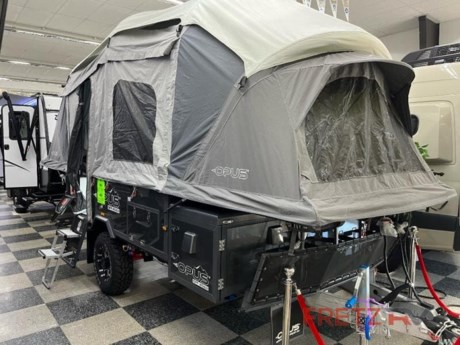 &lt;h2&gt;New 2023 Opus OP4 Pop-Up Folding Camper Trailer for Sale at Fretz RV&lt;/h2&gt; &lt;p&gt;&#160;&lt;/p&gt; &lt;p&gt;This unit includes heater, fridge, porta potti, rooftop fold over cargo rack, shower &amp; tongue jack.&lt;/p&gt; &lt;p&gt;&#160;&lt;/p&gt; &lt;p&gt;The Air Opus is a rugged and versatile camping trailer; certainly not your typical pop-up camper. The Air Opus is built in Australia and designed for the rugged “outback” environment. To learn more about the Air Opus camper, please call Fretz RV.&lt;/p&gt; &lt;p&gt;&#160;&lt;/p&gt; &lt;p&gt;&lt;strong&gt;Opus Camper OPUS folding pop-up camper OP4 highlights:&lt;/strong&gt;&lt;/p&gt; &lt;ul&gt; &lt;li&gt;Double-Size Tent Beds&lt;/li&gt; &lt;li&gt;U-Shaped Dinette&lt;/li&gt; &lt;li&gt;Exterior Kitchen Slide&lt;/li&gt; &lt;li&gt;Exterior Refrigerator Slide&lt;/li&gt; &lt;li&gt;Four-Day Off-Grid Capability&lt;/li&gt; &lt;/ul&gt; &lt;p&gt;&#160;&lt;/p&gt; &lt;p&gt;From the rapid deployment of the AIR inflation technology, the tent on this OPUS folding pop-up camper is easily&#160;&lt;strong&gt;ready in ninety&#160;seconds&lt;/strong&gt;, and all you have to do is open and secure the two double-size tent beds and turn on the switch. You will experience more storage than you thought could be found in a pop-up and on-board water. The cook can whip up a warm meal on the&#160;&lt;strong&gt;four-burner cooktop&lt;/strong&gt;&#160;within the outside stainless steel kitchen which includes a stainless steel&#160;&lt;strong&gt;chopping board&lt;/strong&gt;&#160;and pantry at arm&#39;s reach, and then you can dine at the U-shaped leatherette lounge that can easily be converted into extra sleeping space&#160;for two. There are&#160;&lt;strong&gt;several windows&lt;/strong&gt;&#160;to open up your space to enjoy the weather, and there are several options to customize your OPUS just like you want.&lt;/p&gt; &lt;p&gt;&#160;&lt;/p&gt; &lt;p&gt;The Opus Camper OPUS folding pop-up camper is created for adventure! An&#160;&lt;strong&gt;all-terrain chassis&lt;/strong&gt;, off-road tires, and&#160;&lt;strong&gt;independent coil suspension&lt;/strong&gt;&#160;allow you to go wherever you want to go. The&lt;strong&gt;&#160;compact design&lt;/strong&gt;&#160;makes it easy to take the OPUS down back roads and beaten paths, but once you settle on a destination, the OPUS opens up into an accommodating base camp for you and your fellow travelers. As you travel, you&#39;ll find that the&#160;&lt;strong&gt;extra storage&lt;/strong&gt;&#160;components will be extremely useful.&#160;&lt;/p&gt; &lt;p&gt;&#160;&lt;/p&gt; &lt;p&gt;We are a premier dealer for all 2022, 2023, 2024 and 2025&#160;Winnebago Minnie, Micro, M-Series, Access, Voyage, Hike, 100, FLX, Flex, Jayco Jay Flight, Eagle, HT, Jay Feather, Micro, White Hawk, Bungalow, North Point, Pinnacle, Talon, Octane, Seismic, SLX, OPUS, OP4, OP2, OP15, OPLite, Air Off Road, and TAXA Outdoors, Habitat, Overland, Cricket, Tiger Moth, Mantis, Ember RV Touring and Skinny Guy Truck Campers.&#160;So, if you are in the York, Harrisburg, Lancaster, Philadelphia, Allentown, New Jersey, Delaware New York, or Maryland regions; stop by and browse our huge RV inventory today.&#160;Fretz RV has been a Jayco Dealer Partner for over 40 years, Winnebago Dealer Partner for over 30 Years.&lt;/p&gt; &lt;p&gt;&#160;&lt;/p&gt; &lt;p&gt;These campers come in as Travel Trailers, Fifth 5th Wheels, Toy Haulers, Pop Ups, Hybrids, Tear Drops, and Folding Campers. These Brands are at the top of their class. Camper floorplans come with anywhere between zero to 5 slides. Most can be pulled with a &#189; ton truck, SUV or Minivan. If you are not sure if you can tow certain weights, you can contact us or you can get tow ratings from Trailer Life towing guide.&lt;/p&gt; &lt;p&gt;We also carry used and Certified Pre-owned brands like Forest River, Salem, Wildwood, &#160;TAB, TAG, NuCamp, Cherokee, Coleman, R-Pod, A-Liner, Dutchmen, Keystone, KZ, Grand Design, Reflection, Imagine, Passport, Lance, Solitude, Freedom Lite, Express, Flagstaff, Rockwood, Montana, Passport, Little Guy, Coachmen, Catalina, Cougar, &#160;Sunset Trail, Raptor, Vengeance, Gulf Stream and Airstream, and are always below NADA values. We take all types of trades. When it comes to campers, we are your full-service stop. With over 77 years in business, we have built an excellent reputation in the Recreational Vehicle and Camping industry to our customers as well as our suppliers and manufacturers.&#160;With our participation in the Hershey RV Show every year we can display the newest product with great savings to customers! Besides our online presence, at Fretz RV we have a 12,000 Sq. Ft showroom, a huge RV&#160;Parts, and Accessories store. We have added a 30,000 square foot Indoor Service Facility that opened in the Spring of 2018. We have a full Service and Repair shop with RVIA Certified Technicians. &#160;Financing available. We have RV Insurance through Geico Brown and Brown and Progressive that we can provide instant quotes, RV Warranties through Compass and Protective XtraRide, and RV Rentals. We have detailed videos on RVTrader, RVT, Classified Ads, eBay, RVUSA and Youtube. Like us on Facebook. Check out our great Google and Dealer Rater reviews at Fretz RV. We are located at 3479 Bethlehem Pike,&#160;Souderton,&#160;PA&#160;18964&#160;215-723-3121&#160;&lt;/p&gt; &lt;p&gt;#RV #GoCamping #GoRVing #1 #Used #New #PaDealer #Camping&lt;/p&gt;&lt;ul&gt;&lt;li&gt;Outdoor Kitchen&lt;/li&gt;&lt;li&gt;U Shaped Dinette&lt;/li&gt;&lt;/ul&gt;&lt;ul&gt;&lt;li&gt;HeaterFridgePorta PottiFold Over Cargo RackShower12 V Tongue Jack&lt;/li&gt;&lt;/ul&gt;