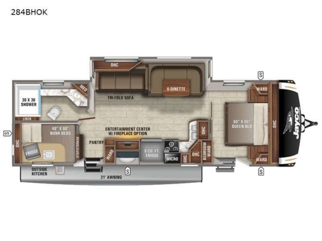 2022 Jayco Eagle HT 284BHOK - New Travel Trailer For Sale by Fretz RV in Souderton, Pennsylvania features Slideout