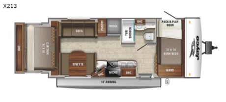 &lt;h2&gt;New 2022 Jayco Jay Feather X213 Travel Trailer&lt;/h2&gt; &lt;p&gt;&#160;&lt;/p&gt; &lt;p&gt;&#160;&lt;/p&gt; &lt;p&gt;&lt;strong&gt;Jayco Jay Feather travel trailer X213 highlights:&lt;/strong&gt;&lt;/p&gt; &lt;ul&gt; &lt;li&gt;King Bed Rear Slide&lt;/li&gt; &lt;li&gt;Bunk Beds&lt;/li&gt; &lt;li&gt;Booth Dinette&lt;/li&gt; &lt;li&gt;Pantry&lt;/li&gt; &lt;li&gt;Pack-N-Play Door&lt;/li&gt; &lt;li&gt;Aluminum-Tread Steps&lt;/li&gt; &lt;/ul&gt; &lt;p&gt;&#160;&lt;/p&gt; &lt;p&gt;The kids will claim the front bunk beds as their own which also includes a privacy curtain and the bottom bunk is&#160;&lt;strong&gt;hinged&lt;/strong&gt;&#160;allowing you to store items easily through the&#160;&lt;strong&gt;exterior pack-n-play door&lt;/strong&gt;.&#160; Your king bed is on a&#160;&lt;strong&gt;unique rear slide&lt;/strong&gt;&#160;giving you privacy and more floor space inside to relax on the&#160;&lt;strong&gt;sofa&lt;/strong&gt;&#160;or the booth dinette while watching the LED TV.&#160; The chef will have a Furrion range including oven and three burner recessed glass cooktop as well as a microwave and 6 cu. ft. refrigerator to make meals. The full bathroom offers&lt;strong&gt;&#160;extra counter space&lt;/strong&gt;&#160;around the sink and a tub/shower as well.&#160; &#160;And the 16&#39; power awning with LED lights gives everyone a place to relax outside with protection from the sun and elements.&#160;&#160;&lt;/p&gt; &lt;p&gt;&#160;&lt;/p&gt; &lt;p&gt;The Jayco Jay Feather travel trailers provide peace of mind with a superior construction process offering&#160;&lt;strong&gt;Stronghold VBL&lt;/strong&gt;&#160;aluminum-framed vacuum-bonded lamination on every sidewall, rear wall and slide room wall on an American-made Norco frame with an integrated A-frame.&#160; Also included are&#160;&lt;strong&gt;American-made Goodyear tires&lt;/strong&gt;&#160;and Dexter axles with self-adjusting electric brakes and galvanized steel wheel wells, and a 3/4 flush-mount fiberglass cap with&#160;&lt;strong&gt;blue LED lighting&lt;/strong&gt;.&#160; The Sport Package is mandatory and offers a roof ladder, enhanced graphics package, roof-mount solar prep, and the&#160;&lt;strong&gt;Glacier package&lt;/strong&gt;&#160;to mention a few features.&#160; The interior provides screwed and glued cabinetry, LED lighting throughout, a decorative backsplash and&#160;&lt;strong&gt;smoked glass decorative inserts&lt;/strong&gt;&#160;on select overhead cabinets for style, plus much more depending on the Jay Feather you choose.&lt;/p&gt; &lt;p&gt;&#160;&lt;/p&gt; &lt;p&gt;Fretz RV is the highest rated volume Jayco Dealer in PA. For over 35 years, Fretz RV has represented the Jayco product line from pop up campers, Jayco Travel Trailer, Fifth Wheel, Jayco Greyhawk, and Jayco Class A motorhomes. Come in to Pennsylvania&#39;s top Jayco dealer and let us help you make a great deal on the Jayco of your choice. We also have the area&#39;s largest selection of used RV&#39;s, and offer great financing options as well. So, if you are in the York, Harrisburg, Lancaster, Philadelphia, Allentown, New Jersey, New York, or Maryland region; stop by and browse our huge Jayco RV inventory today.&lt;/p&gt; &lt;p&gt;&#160;&lt;/p&gt; &lt;p&gt;&#160;&lt;/p&gt;&lt;ul&gt;&lt;li&gt;Bunkhouse&lt;/li&gt;&lt;/ul&gt;