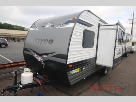 &lt;h2&gt;New 2023 Jayco Jay Flight SLX 184BS Travel Trailer RV Camper for Sale&lt;/h2&gt; &lt;p&gt;&#160;&lt;/p&gt; &lt;p&gt;This unit includes Jayco&#39;s Customer Value Package &amp; griddle.&lt;/p&gt; &lt;p&gt;&#160;&lt;/p&gt; &lt;p&gt;&lt;strong&gt;Jayco Jay Flight SLX 7 travel trailer 184BS highlights:&lt;/strong&gt;&lt;/p&gt; &lt;ul&gt; &lt;li&gt;Bunk Beds&lt;/li&gt; &lt;li&gt;Dinette Slide&lt;/li&gt; &lt;li&gt;Front RV Queen Bed&lt;/li&gt; &lt;li&gt;Wall-Mounted AC&lt;/li&gt; &lt;/ul&gt; &lt;p&gt;&#160;&lt;/p&gt; &lt;p&gt;There is room to sleep five people on this Jay Flight SLX 7 travel trailer with the 29&quot; x 75&quot; bunk beds, booth dinette, and RV queen bed. There is also added living space with the&lt;strong&gt; single slide&lt;/strong&gt;, and the &lt;strong&gt;private bathroom&lt;/strong&gt; adds convenience for everyone with its tub/shower and toilet. The kitchen has all of the necessities for creating delicious meals, like a &lt;strong&gt;6-cubic foot refrigerator&lt;/strong&gt;, microwave oven, and two-burner range, and you also have &lt;strong&gt;overhead cabinets&lt;/strong&gt; to use for keeping your items organized.&#160;&lt;/p&gt; &lt;p&gt;&#160;&lt;/p&gt; &lt;p&gt;The Jayco Jay Flight SLX 7 travel trailer is quite easy to own because it weighs less than 3,500 pounds, and it comes with a single axle. Built on a &lt;strong&gt;fully integrated A-frame&lt;/strong&gt; with galvanized-steel, impact-resistant wheel wells, the Jay Flight SLX 7 has quality at its very foundation. That quality continues on to the electric self-adjusting brakes, easy-lube hubs, Magnum Truss roof system, &lt;strong&gt;friction-hinge entry door with window&lt;/strong&gt;, and LP quick connect. Some of what the mandatory Customer Value Package includes are two stabilizer jacks with sand pads, American-made Goodyear Endurance tires, &lt;strong&gt;Keyed-Alike entry&lt;/strong&gt; and baggage doors, and &lt;strong&gt;JaySMART LED lighting&lt;/strong&gt;. Buying your trailer in the East versus the West will determine which optional package is available to you. The East offers an &lt;strong&gt;optional STX Edition&lt;/strong&gt;, and the West offers an &lt;strong&gt;optional Baja Package&lt;/strong&gt;.&#160;Both packages come with a 30LB LP bottle, a large fresh water tank, Goodyear off-road tires, an enclosed underbelly, a double entry step, four stabilizer jacks, and a deluxe graphics package. Specific to the STX Edition, you will find a wide-stance axle, aluminum rims, a power tongue jack, and powder-coated wheel fenders while the Baja Package offers you a flipped axle and black sidewall skirt.&lt;/p&gt; &lt;p&gt;&#160;&lt;/p&gt; &lt;p&gt;We are a premier dealer for all 2021, 2022, 2023, and 2024&#160;Winnebago Minnie, Micro, Voyage, Hike, 100, FLX, Flex, Jayco Jay Flight, Eagle, HT, Jay Feather, Micro, White Hawk, Bungalow, North Point, Pinnacle, Talon, Octane, Seismic, SLX, OPUS, OP4, OP2, OP15, OPLite, Air Off Road, and TAXA Outdoors, Habitat, Overland, Cricket, Tiger Moth, Mantis, Ember RV and Skinny Guy Truck Campers. So, if you are in the York, Harrisburg, Lancaster, Philadelphia, Allentown, New Jersey, Delaware New York, or Maryland regions; stop by and browse our huge RV inventory today. Fretz RV has been a Jayco Dealer Partner for over 40 years, Winnebago Dealer Partner for over 30 Years.&lt;/p&gt; &lt;p&gt;&#160;&lt;/p&gt; &lt;p&gt;These campers come in as Travel Trailers, Fifth 5th Wheels, Toy Haulers, Pop Ups, Hybrids, Tear Drops, and Folding Campers. These Brands are at the top of their class. Camper floorplans come with anywhere between zero to 5 slides. Most can be pulled with a &#189; ton truck, SUV or Minivan. If you are not sure if you can tow certain weights, you can contact us or you can get tow ratings from Trailer Life towing guide.&lt;/p&gt; &lt;p&gt;&#160;&lt;/p&gt; &lt;p&gt;We also carry used and Certified Pre-owned brands like Forest River, Salem, Mobile Suites, DRV, Sol Dawn Intech, T@B, T@G, Dutchmen, Keystone, KZ, Grand Design, Reflection, Imagine, Passport, Lance Freedom Lite, Freedom Express, Flagstaff, Rockwood, Casita, Scamp, Cedar Creek, Montana, Passport, Little Guy, Coachmen, Catalina, Cougar, Springdale, Sunset Trail, Raptor, Gulf Stream and Airstream, and are always below NADA values. We take all types of trades. When it comes to campers, we are your full-service stop. With over 75 years in business, we have built an excellent reputation in the Recreational Vehicle and Camping industry to our customers as well as our suppliers and manufacturers. With our participation in the Hershey RV Show every year we are able to display the newest product with great savings to customers! At Fretz RV we have a 12,000 Sq. Ft showroom, a huge RV&#160;Parts and Accessories store. We have added a 30,000 square foot Indoor Service Facility that opened in the Spring of 2018. We have full Service and Repair shop with RVIA Certified Technicians. Bank financing is available for RV loans with a wide variety of lenders ready to earn your business. It doesn&#39;t matter what state you are from; we have lenders available in those areas. We have RV Insurance through Geico and Progressive that we can provide instant quotes, RV Warranties through Compass and XtraRide, and RV Rentals. We have detailed videos on RVTrader, RVT, Classified Ads, eBay, RVUSA and Youtube. Like us on Facebook. Check out our great Google and Dealer Rater reviews at Fretz RV. We are located at 3479 Bethlehem Pike,&#160;Souderton,&#160;PA&#160;18964&#160;215-723-3121.&#160;Start Camping now and see the world. We pass money savings direct to you. Call for details.&lt;/p&gt;&lt;ul&gt;&lt;li&gt;Front Bedroom&lt;/li&gt;&lt;li&gt;Bunkhouse&lt;/li&gt;&lt;/ul&gt;&lt;ul&gt;&lt;li&gt;CUSTOMER VALUE PKGBlackstone Griddle&lt;/li&gt;&lt;/ul&gt;