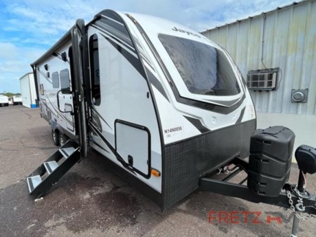 &lt;h2&gt;New 2022 Jayco White Hawk 25MBH Bunk Bed Floorplan Travel Trailer RV Camper for Sale&lt;/h2&gt; &lt;p&gt;&#160;&lt;/p&gt; &lt;p&gt;This unit includes Jayco&#39;s Customer Value Package, Luxury Package, Solar Power Package, fireplace, 10 cu. ft. 12V. refrigerator &amp; electric stabilizer jacks.&lt;/p&gt; &lt;p&gt;&#160;&lt;/p&gt; &lt;p&gt;&lt;strong&gt;Jayco White Hawk travel trailer 25MBH highlights:&lt;/strong&gt;&lt;/p&gt; &lt;ul&gt; &lt;li&gt;Murphy Bed/Sofa&lt;/li&gt; &lt;li&gt;U-Shaped Dinette&lt;/li&gt; &lt;li&gt;Double Size Bunks&lt;/li&gt; &lt;li&gt;Fireplace&lt;/li&gt; &lt;li&gt;Outside Kitchen&lt;/li&gt; &lt;li&gt;Rear Cargo Door&lt;/li&gt; &lt;/ul&gt; &lt;p&gt;&#160;&lt;/p&gt; &lt;p&gt;You and your family or group of friends will enjoy having lots of floor space thanks to the &lt;strong&gt;slide out&lt;/strong&gt; in the main living and kitchen area, and the &lt;strong&gt;jack-knife sofa&lt;/strong&gt; is perfect to relax on while you wait to eat your meal at the U-shaped dinette. At night you can easily set up the Murphy bed for two, and the double size bunks offer sleeping space for four while the U-shaped dinette gives you two more spaces.&#160; Everyone can take turns getting cleaned up in the &lt;strong&gt;full bathroom&lt;/strong&gt; in the mornings as you plan your hiking, biking or relaxing day. The kitchen amenities allow you to feed the whole group and has an &lt;strong&gt;8 cu. ft. refrigerator&lt;/strong&gt; and a pantry, while the outside kitchen gives you more choices. And the 20&#39; awning offers another place to relax with some protection from the elements.&lt;/p&gt; &lt;p&gt;&#160;&lt;/p&gt; &lt;p&gt;The lightweight White Hawk travel trailers by Jayco will blow you away with their roomy interiors, luxurious amenities, and durable construction. The &lt;strong&gt;Magnum Truss Roof System&lt;/strong&gt; can withstand 50% more weight than the competition, and the Stronghold VBL lamination is the lightest, yet strongest in the industry. Each model includes the JAYCOMMAND &lt;strong&gt;&quot;Smart RV&quot; system&lt;/strong&gt; with a tire pressure monitor system, plus American-made Goodyear tires for maximum durability and carrying capacity. You will love the sleek look of the front molded fiberglass cap with an automotive windshield and blue LED accent lighting, along with the&lt;strong&gt; frameless windows&lt;/strong&gt; and automotive-style aluminum rims. The White Hawk travel trailers also include an &lt;strong&gt;arched interior ceiling&lt;/strong&gt;, a kitchen skylight with a shade, residential vinyl flooring with cold crack resistance, and an electric fireplace.&#160;&lt;/p&gt; &lt;p&gt;&#160;&lt;/p&gt; &lt;p&gt;We are a premier dealer for all 2021, 2022, 2023, and 2024&#160;Winnebago Minnie, Micro, Voyage, Hike, 100, FLX, Flex, Jayco Jay Flight, Eagle, HT, Jay Feather, Micro, White Hawk, Bungalow, North Point, Pinnacle, Talon, Octane, Seismic, SLX, OPUS, OP4, OP2, OP15, OPLite, Air Off Road, and TAXA Outdoors, Habitat, Overland, Cricket, Tiger Moth, Mantis, Ember RV and Skinny Guy Truck Campers.&#160;So, if you are in the York, Harrisburg, Lancaster, Philadelphia, Allentown, New Jersey, Delaware New York, or Maryland regions; stop by and browse our huge RV inventory today.&#160;Fretz RV has been a Jayco Dealer Partner for over 40 years, Winnebago Dealer Partner for over 30 Years.&lt;/p&gt; &lt;p&gt;&#160;&lt;/p&gt; &lt;p&gt;These campers come in as Travel Trailers, Fifth 5th Wheels, Toy Haulers, Pop Ups, Hybrids, Tear Drops, and Folding Campers. These Brands are at the top of their class. Camper floorplans come with anywhere between zero to 5 slides. Most can be pulled with a &#189; ton truck, SUV or Minivan. If you are not sure if you can tow certain weights, you can contact us or you can get tow ratings from Trailer Life towing guide.&lt;/p&gt; &lt;p&gt;&#160;&lt;/p&gt; &lt;p&gt;We also carry used and Certified Pre-owned brands like Forest River, Salem, Mobile Suites, DRV, Sol Dawn Intech, T@B, T@G, Dutchmen, Keystone, KZ, Grand Design, Reflection, Imagine, Passport, Lance Freedom Lite, Freedom Express, Flagstaff, Rockwood, Casita, Scamp, Cedar Creek, Montana, Passport, Little Guy, Coachmen, Catalina, Cougar, Springdale, Sunset Trail, Raptor, Gulf Stream and Airstream, and are always below NADA values. We take all types of trades. When it comes to campers, we are your full-service stop. With over 75 years in business, we have built an excellent reputation in the Recreational Vehicle and Camping industry to our customers as well as our suppliers and manufacturers.&#160;With our participation in the Hershey RV Show every year we are able to display the newest product with great savings to customers!&#160;At Fretz RV we have a 12,000 Sq. Ft showroom, a huge RV&#160;Parts and Accessories store. We have added a 30,000 square foot Indoor Service Facility that opened in the Spring of 2018. We have full Service and Repair shop with RVIA Certified Technicians. Bank financing is available for RV loans with a wide variety of lenders ready to earn your business. It doesn&#39;t matter what state you are from; we have lenders available in those areas. We have RV Insurance through Geico and Progressive that we can provide instant quotes, RV Warranties through Compass and XtraRide, and RV Rentals. We have detailed videos on RVTrader, RVT, Classified Ads, eBay, RVUSA and Youtube. Like us on Facebook. Check out our great Google and Dealer Rater reviews at Fretz RV. We are located at 3479 Bethlehem Pike,&#160;Souderton,&#160;PA&#160;18964&#160;215-723-3121.&#160;Start Camping now and see the world. We pass money savings direct to you. Call for details.&lt;/p&gt; &lt;p&gt;&#160;&lt;/p&gt;&lt;ul&gt;&lt;li&gt;Bunkhouse&lt;/li&gt;&lt;li&gt;Outdoor Kitchen&lt;/li&gt;&lt;li&gt;U Shaped Dinette&lt;/li&gt;&lt;li&gt;Murphy Bed&lt;/li&gt;&lt;/ul&gt;&lt;ul&gt;&lt;li&gt;Customer Value PackageLuxury PackageSolar Power PackageFireplace10 cu ft 12V RefrigeratorElectric Stabilizer Jacks&lt;/li&gt;&lt;/ul&gt;