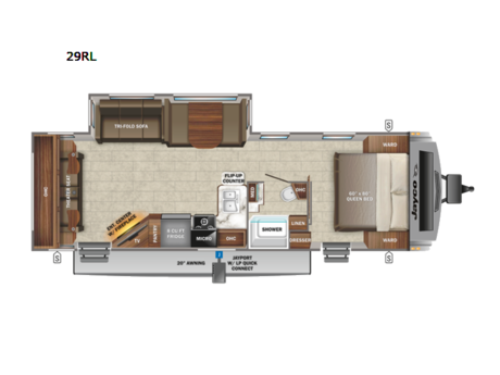 &lt;h2&gt;New 2023 Jayco White Hawk 29RL Travel Trailer&lt;/h2&gt; &lt;p&gt;&#160;&lt;/p&gt; &lt;p&gt;This unit includes Jayco&#39;s Customer Value Package, Luxury Package, Overlander Solar Package, 50 AMP service, fireplace, 10 cu. ft. refrigerator, electric stabilizer jacks, outside griddle heated tank pad &amp; King bed.&lt;/p&gt; &lt;p&gt;&#160;&lt;/p&gt; &lt;p&gt;&lt;strong&gt;Jayco White Hawk travel trailer 29RL highlights:&lt;/strong&gt;&lt;/p&gt; &lt;ul&gt; &lt;li&gt;Dual Entry Doors&lt;/li&gt; &lt;li&gt;Outside Storage&lt;/li&gt; &lt;li&gt;Flip-Up Counter&lt;/li&gt; &lt;li&gt;Rear Living Area&lt;/li&gt; &lt;li&gt;Booth Dinette&lt;/li&gt; &lt;li&gt;Large Slide Out&lt;/li&gt; &lt;/ul&gt; &lt;p&gt;&#160;&lt;/p&gt; &lt;p&gt;How does a dual entry travel trailer sound with sleeping space for five? Pack up and head to the lake because this model is the one! Once you arrive at your destination, set up the&lt;strong&gt;&#160;20&#39; power awning&lt;/strong&gt;&#160;and a enjoy a cold drink in your camp chair. There is a convenient Jayport with an&lt;strong&gt;&#160;LP quick connect&lt;/strong&gt;&#160;if you want to hook up your gas grill you brought along, and plenty of outside storage to bring along the fishing poles. Inside, your crew can relax on the&lt;strong&gt;&#160;tri-fold sofa&lt;/strong&gt;, the booth dinette, or the rear&#160;&lt;strong&gt;theater seat,&lt;/strong&gt;&#160;which is in great view of the LED TV and fireplace. Preparing meals will be easy in this White Hawk kitchen with plenty of counter space, a three burner cooktop, plus a microwave oven. The full bath includes a linen closet to store clean towels and a medicine cabinet to bring along your necessities. And don&#39;t overlook the front private bedroom with a queen bed, dual wardrobes, and its own exterior entry door for convenience!&lt;/p&gt; &lt;p&gt;&#160;&lt;/p&gt; &lt;p&gt;The lightweight White Hawk travel trailers by Jayco will blow you away with their roomy interiors, luxurious amenities, and durable construction. The&#160;&lt;strong&gt;Magnum Truss Roof System&lt;/strong&gt;&#160;can withstand 50% more weight than the competition, and the Stronghold VBL lamination is the lightest, yet strongest in the industry. Each model includes the JAYCOMMAND&lt;strong&gt;&#160;&quot;Smart RV&quot; system&lt;/strong&gt;&#160;with a tire pressure monitor system, plus American-made Goodyear tires for maximum durability and carrying capacity. You will love the sleek look of the front molded fiberglass cap with an automotive windshield and blue LED accent lighting, along with the&#160;&lt;strong&gt;frameless windows&lt;/strong&gt;&#160;and automotive-style aluminum rims. The White Hawk travel trailers also include an&#160;&lt;strong&gt;arched interior ceiling&lt;/strong&gt;, a kitchen skylight with a shade, residential vinyl flooring with cold crack resistance, and an electric fireplace.&#160;&lt;/p&gt; &lt;p&gt;&#160;&lt;/p&gt; &lt;p&gt;We are a premier dealer for all 2021, 2022, 2023, and 2024 Winnebago Minnie, Micro, Voyage, Hike, 100, FLX, Flex, Jayco Jay Flight, Eagle, HT, Jay Feather, Micro, White Hawk, Bungalow, North Point, Pinnacle, Talon, Octane, Seismic, SLX, OPUS, OP4, OP2, OP15, OPLite, Air Off Road, and TAXA Outdoors, Habitat, Overland, Cricket, Tiger Moth, Mantis, Ember RV and Skinny Guy Truck Campers. So, if you are in the York, Harrisburg, Lancaster, Philadelphia, Allentown, New Jersey, Delaware, New York, or Maryland regions; stop by and browse our huge RV inventory today. Fretz RV has been a Jayco Dealer Partner for over 40 years, Winnebago Dealer Partner for over 30 Years.&lt;/p&gt; &lt;p&gt;&#160;&lt;/p&gt; &lt;p&gt;These campers come in as Travel Trailers, Fifth 5th Wheels, Toy Haulers, Pop Ups, Hybrids, Tear Drops, and Folding Campers. These Brands are at the top of their class. Camper floorplans come with anywhere between zero to 5 slides. Most can be pulled with a &#189; ton truck, SUV or Minivan. If you are not sure if you can tow certain weights, you can contact us or you can get tow ratings from Trailer Life towing guide.&lt;/p&gt; &lt;p&gt;&#160;&lt;/p&gt; &lt;p&gt;We also carry used and Certified Pre-owned brands like Forest River, Salem, Mobile Suites, DRV, Sol Dawn Intech, T@B, T@G, Dutchmen, Keystone, KZ, Grand Design, Reflection, Imagine, Passport, Lance Freedom Lite, Freedom Express, Flagstaff, Rockwood, Casita, Scamp, Cedar Creek, Montana, Passport, Little Guy, Coachmen, Catalina, Cougar, Springdale, Sunset Trail, Raptor, Gulf Stream and Airstream, and are always below NADA values. We take all types of trades. When it comes to campers, we are your full-service stop. With over 75 years in business, we have built an excellent reputation in the Recreational Vehicle and Camping industry to our customers as well as our suppliers and manufacturers. With our participation in the Hershey RV Show every year we are able to display the newest product with great savings to customers! At Fretz RV we have a 12,000 Sq. Ft showroom, a huge RV Parts and Accessories store. We have added a 30,000 square foot Indoor Service Facility that opened in the Spring of 2018. We have full Service and Repair shop with RVIA Certified Technicians. Bank financing is available for RV loans with a wide variety of lenders ready to earn your business. It doesn&#39;t matter what state you are from; we have lenders available in those areas. We have RV Insurance through Geico and Progressive that we can provide instant quotes, RV Warranties through Compass and XtraRide, and RV Rentals. We have detailed videos on RVTrader, RVT, Classified Ads, eBay, RVUSA and Youtube. Like us on Facebook. Check out our great Google and Dealer Rater reviews at Fretz RV. We are located at 3479 Bethlehem Pike, Souderton, PA 18964 215-723-3121. Start Camping now and see the world. We pass money savings direct to you. Call for details.&lt;/p&gt; &lt;p&gt;&#160;&lt;/p&gt;&lt;ul&gt;&lt;li&gt;Front Bedroom&lt;/li&gt;&lt;li&gt;Two Entry/Exit Doors&lt;/li&gt;&lt;li&gt;Rear Kitchen&lt;/li&gt;&lt;/ul&gt;&lt;ul&gt;&lt;li&gt;Customer Value PackageLuxury PackageOverlander Solar Package50 AMP Electric ServiceFireplace10 cu ft 12V RefrigeratorElectric Stabilizer JacksOutside GrillHeated Tank PadsKing Bed&lt;/li&gt;&lt;/ul&gt;