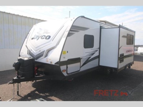 &lt;p&gt;&lt;strong&gt;New 2023 Jayco Jay Feather 22RB Travel Trailer RV Camper for Sale&lt;/strong&gt;&lt;/p&gt; &lt;p&gt;&#160;&lt;/p&gt; &lt;p&gt;This unit includes Jayco&#39;s Customer Value Package, Overlander Solar Package, JayCommand control system w/TPMS, 8 cu. ft. 12V. refrigerator, 30# LP gas bottes &amp; theater seating w/table trays.&lt;/p&gt; &lt;p&gt;&#160;&lt;/p&gt; &lt;p&gt;&lt;strong&gt;Jayco Jay Feather travel trailer 22RB highlights:&lt;/strong&gt;&lt;/p&gt; &lt;ul&gt; &lt;li&gt;Rear Full Bath&lt;/li&gt; &lt;li&gt;U-Shaped Dinette&lt;/li&gt; &lt;li&gt;Flip-Up Table&lt;/li&gt; &lt;li&gt;Walk-In Pantry&lt;/li&gt; &lt;li&gt;Outside Kitchen&lt;/li&gt; &lt;/ul&gt; &lt;p&gt;&#160;&lt;/p&gt; &lt;p&gt;Whether you are a couple or a larger group, this trailer offers a spacious main living and kitchen area as well as rear bathroom for privacy. You will also find linen storage and &lt;strong&gt;ample counter space&lt;/strong&gt; for toiletries. The space savings door even gives you more floor space in both the bathroom and the main area. The &lt;strong&gt;single slide&lt;/strong&gt; holds the U-shaped dinette and refrigerator for even more floor space, the L-shaped kitchen area allows the cook their own space to make meals, and the walk-in pantry is perfect for extra goodies on those longer camping trips. The front bedroom provides privacy as well with its own &lt;strong&gt;space savings door&lt;/strong&gt;, and you can sleep like a queen at night. You can choose a few &lt;strong&gt;options&lt;/strong&gt; if you like such as an L-lounge or theater seats in place of the dinette, the Solar Power package, 120V heated tanks pads, and/or an 8 cu. ft. 12V refrigerator.&lt;/p&gt; &lt;p&gt;&#160;&lt;/p&gt; &lt;p&gt;With any Jay Feather travel trailer by Jayco, you will experience an easy-to-tow, lightweight dual axle RV that is built on an &lt;strong&gt;American-made frame&lt;/strong&gt; with an aerodynamic, rounded front profile with a diamond plate to protect against road debris, and includes &lt;strong&gt;Azdel composite&lt;/strong&gt; in the perimeter walls, and Stronghold VBL vacuum-bonded, laminated floor and walls, plus the Magnum Truss roof system. Also included are features in the Customer Value package, and the Sport package which offers aluminum tread entry steps,&#160;&lt;strong&gt;roof-mount solar prep&lt;/strong&gt;, an LED TV, and the Glacier package which includes an enclosed underbelly. The interior provides residential-style kitchen countertops with a &lt;strong&gt;decorative backsplash&lt;/strong&gt;, residential plank-style&lt;strong&gt; vinyl flooring&lt;/strong&gt;&#160;for easy care, a decorative wallboard for style, and ball-bearing drawer guides with 75 lb. capacity to mention a few of the amenities. Choose your favorite today!&#160;&lt;/p&gt; &lt;p&gt;&#160;&lt;/p&gt; &lt;p&gt;We are a premier dealer for all 2022, 2023, 2024 and 2025&#160;Winnebago Minnie, Micro, M-Series, Access, Voyage, Hike, 100, FLX, Flex, Jayco Jay Flight, Eagle, HT, Jay Feather, Micro, White Hawk, Bungalow, North Point, Pinnacle, Talon, Octane, Seismic, SLX, OPUS, OP4, OP2, OP15, OPLite, Air Off Road, and TAXA Outdoors, Habitat, Overland, Cricket, Tiger Moth, Mantis, Ember RV Touring and Skinny Guy Truck Campers.&#160;So, if you are in the York, Harrisburg, Lancaster, Philadelphia, Allentown, New Jersey, Delaware New York, or Maryland regions; stop by and browse our huge RV inventory today.&#160;Fretz RV has been a Jayco Dealer Partner for over 40 years, Winnebago Dealer Partner for over 30 Years.&lt;/p&gt; &lt;p&gt;&#160;&lt;/p&gt; &lt;p&gt;These campers come in as Travel Trailers, Fifth 5th Wheels, Toy Haulers, Pop Ups, Hybrids, Tear Drops, and Folding Campers. These Brands are at the top of their class. Camper floorplans come with anywhere between zero to 5 slides. Most can be pulled with a &#189; ton truck, SUV or Minivan. If you are not sure if you can tow certain weights, you can contact us or you can get tow ratings from Trailer Life towing guide.&lt;/p&gt; &lt;p&gt;We also carry used and Certified Pre-owned brands like Forest River, Salem, Wildwood, &#160;TAB, TAG, NuCamp, Cherokee, Coleman, R-Pod, A-Liner, Dutchmen, Keystone, KZ, Grand Design, Reflection, Imagine, Passport, Lance, Solitude, Freedom Lite, Express, Flagstaff, Rockwood, Montana, Passport, Little Guy, Coachmen, Catalina, Cougar, &#160;Sunset Trail, Raptor, Vengeance, Gulf Stream and Airstream, and are always below NADA values. We take all types of trades. When it comes to campers, we are your full-service stop. With over 77 years in business, we have built an excellent reputation in the Recreational Vehicle and Camping industry to our customers as well as our suppliers and manufacturers.&#160;With our participation in the Hershey RV Show every year we can display the newest product with great savings to customers! Besides our online presence, at Fretz RV we have a 12,000 Sq. Ft showroom, a huge RV&#160;Parts, and Accessories store. We have added a 30,000 square foot Indoor Service Facility that opened in the Spring of 2018. We have a full Service and Repair shop with RVIA Certified Technicians. &#160;Financing available. We have RV Insurance through Geico Brown and Brown and Progressive that we can provide instant quotes, RV Warranties through Compass and Protective XtraRide, and RV Rentals. We have detailed videos on RVTrader, RVT, Classified Ads, eBay, RVUSA and Youtube. Like us on Facebook. Check out our great Google and Dealer Rater reviews at Fretz RV. We are located at 3479 Bethlehem Pike,&#160;Souderton,&#160;PA&#160;18964&#160;215-723-3121&#160;&lt;/p&gt; &lt;p&gt;#RV #GoCamping #GoRVing #1 #Used #New #PaDealer #Camping&lt;/p&gt;&lt;ul&gt;&lt;li&gt;Front Bedroom&lt;/li&gt;&lt;li&gt;Rear Bath&lt;/li&gt;&lt;li&gt;Outdoor Kitchen&lt;/li&gt;&lt;li&gt;U Shaped Dinette&lt;/li&gt;&lt;/ul&gt;&lt;ul&gt;&lt;li&gt;Customer Value PackageJayCommand Control System8 cu. ft. 12V Refrigerator30# LP BottlesTheater Seating w/ Table TraysOverlander Solar Package&lt;/li&gt;&lt;/ul&gt;