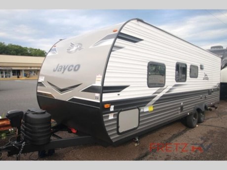 &lt;h2&gt;New 2024 Jayco Jay Flight 264BH Travel Trailer Camper for Sale at Fretz RV&lt;/h2&gt; &lt;p&gt;&#160;&lt;/p&gt; &lt;p&gt;&lt;strong&gt;Jayco Jay Flight travel trailer 264BH highlights:&lt;/strong&gt;&lt;/p&gt; &lt;ul&gt; &lt;li&gt;Double Size Bunks&lt;/li&gt; &lt;li&gt;Semi-Private Bedroom&lt;/li&gt; &lt;li&gt;Private Toilet &amp; Tub/Shower&lt;/li&gt; &lt;li&gt;Jack-Knife Sofa&lt;/li&gt; &lt;li&gt;Exterior Storage&lt;/li&gt; &lt;/ul&gt; &lt;p&gt;&#160;&lt;/p&gt; &lt;p&gt;This easy to setup trailer offers a semi-private bedroom up front with a queen bed, semi-private double size bunks in the rear thanks to the&#160;&lt;strong&gt;curtains,&#160;&lt;/strong&gt;and a private toilet and tub/shower room. The&#160;&lt;strong&gt;bathroom sink&lt;/strong&gt;&#160;is just outside the door allowing two people to get ready for bed at once. The galley kitchen offers full amenities, and two can dine at the&#160;&lt;strong&gt;booth dinette&lt;/strong&gt;&#160;and some can relax on the jack-knife sofa. Both furnishings offer extra sleeping space.&#160; And you might like to add the&#160;&lt;strong&gt;Chil N&#39; Stor option&lt;/strong&gt;&#160;which adds a fridge and counter space along the exterior to serve meals outside and store extra beverages.&lt;/p&gt; &lt;p&gt;&#160;&lt;/p&gt; &lt;p&gt;These Jayco Jay Flight travel trailers have been a family favorite for years with their&#160;&lt;strong&gt;lasting power&lt;/strong&gt;&#160;and superior construction. An integrated A-frame and&#160;&lt;strong&gt;magnum truss roof system&lt;/strong&gt;&#160;holds them together. When you tow one of these units you&#39;re towing the entire unit and not just the frame. With&#160;&lt;strong&gt;dark tinted windows&lt;/strong&gt;, you have more privacy and safety. The&#160;&lt;strong&gt;vinyl flooring&lt;/strong&gt;&#160;throughout will be easy to clean and maintain too. Come find your favorite model today!&lt;/p&gt; &lt;p&gt;&#160;&lt;/p&gt; &lt;p&gt;We are a premier dealer for all 2021, 2022, 2023, and 2024 Winnebago Minnie, Micro, Voyage, Hike, 100, FLX, Flex, Jayco Jay Flight, Eagle, HT, Jay Feather, Micro, White Hawk, Bungalow, North Point, Pinnacle, Talon, Octane, Seismic, SLX, OPUS, OP4, OP2, OP15, OPLite, Air Off Road, and TAXA Outdoors, Habitat, Overland, Cricket, Tiger Moth, Mantis, Ember RV and Skinny Guy Truck Campers. So, if you are in the York, Harrisburg, Lancaster, Philadelphia, Allentown, New Jersey, Delaware, New York, or Maryland regions; stop by and browse our huge RV inventory today. Fretz RV has been a Jayco Dealer Partner for over 40 years, Winnebago Dealer Partner for over 30 Years.&lt;/p&gt; &lt;p&gt;&#160;&lt;/p&gt; &lt;p&gt;These campers come in as Travel Trailers, Fifth 5th Wheels, Toy Haulers, Pop Ups, Hybrids, Tear Drops, and Folding Campers. These Brands are at the top of their class. Camper floorplans come with anywhere between zero to 5 slides. Most can be pulled with a &#189; ton truck, SUV or Minivan. If you are not sure if you can tow certain weights, you can contact us or you can get tow ratings from Trailer Life towing guide.&lt;/p&gt; &lt;p&gt;&#160;&lt;/p&gt; &lt;p&gt;We also carry used and Certified Pre-owned brands like Forest River, Salem, Mobile Suites, DRV, Sol Dawn Intech, T@B, T@G, Dutchmen, Keystone, KZ, Grand Design, Reflection, Imagine, Passport, Lance Freedom Lite, Freedom Express, Flagstaff, Rockwood, Casita, Scamp, Cedar Creek, Montana, Passport, Little Guy, Coachmen, Catalina, Cougar, Springdale, Sunset Trail, Raptor, Gulf Stream and Airstream, and are always below NADA values. We take all types of trades. When it comes to campers, we are your full-service stop. With over 75 years in business, we have built an excellent reputation in the Recreational Vehicle and Camping industry to our customers as well as our suppliers and manufacturers. With our participation in the Hershey RV Show every year we are able to display the newest product with great savings to customers! At Fretz RV we have a 12,000 Sq. Ft showroom, a huge RV Parts and Accessories store. We have added a 30,000 square foot Indoor Service Facility that opened in the Spring of 2018. We have full Service and Repair shop with RVIA Certified Technicians. Bank financing is available for RV loans with a wide variety of lenders ready to earn your business. It doesn&#39;t matter what state you are from; we have lenders available in those areas. We have RV Insurance through Geico and Progressive that we can provide instant quotes, RV Warranties through Compass and XtraRide, and RV Rentals. We have detailed videos on RVTrader, RVT, Classified Ads, eBay, RVUSA and Youtube. Like us on Facebook. Check out our great Google and Dealer Rater reviews at Fretz RV. We are located at 3479 Bethlehem Pike, Souderton, PA 18964 215-723-3121. Start Camping now and see the world. We pass money savings direct to you. Call for details.&lt;/p&gt; &lt;p&gt;&#160;&lt;/p&gt;&lt;ul&gt;&lt;li&gt;Front Bedroom&lt;/li&gt;&lt;li&gt;Bunkhouse&lt;/li&gt;&lt;/ul&gt;