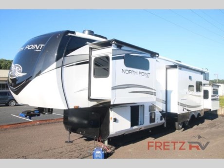 &lt;h2&gt;&lt;strong&gt;New 2024 Jayco North Point 390CKDS Luxury Fifth 5th Wheel Trailer Camper for Sale at Fretz RV&lt;/strong&gt;&lt;/h2&gt; &lt;p&gt;&#160;&lt;/p&gt; &lt;p&gt;&lt;strong&gt;Jayco North Point fifth wheel 390CKDS highlights:&lt;/strong&gt;&lt;/p&gt; &lt;ul&gt; &lt;li&gt;Two Bedrooms&lt;/li&gt; &lt;li&gt;Two Bathrooms&lt;/li&gt; &lt;li&gt;Loft&lt;/li&gt; &lt;li&gt;Exterior Kitchen&lt;/li&gt; &lt;li&gt;Two Awnings&lt;/li&gt; &lt;/ul&gt; &lt;p&gt;&#160;&lt;/p&gt; &lt;p&gt;With &lt;strong&gt;two bedrooms&lt;/strong&gt; plus a loft, there aren&#39;t many fifth wheels that can sleep as many people in as much comfort as this Jayco North Point! Up front is a private bedroom suite with a &lt;strong&gt;king bed&lt;/strong&gt; and next to the bedroom is a full bathroom, while towards the rear you&#39;ll find a second bedroom with a queen bed. This bedroom also has an adjacent bathroom, conveniently all the way to the rear so it has its own entry door to the outside. There&#39;s also a &lt;strong&gt;loft&lt;/strong&gt; with three bed mats which will be perfect for kids. In the center of it all you&#39;ll find a great living space, with a fully equipped kitchen and plenty of room for everyone to hang out. Relax in the theater seats across from the entertainment center, which features a 50&quot; Smart LED HDTV and a &lt;strong&gt;fireplace&lt;/strong&gt; for cozy evenings.&#160;&lt;/p&gt; &lt;p&gt;&#160;&lt;/p&gt; &lt;p&gt;With any North Point fifth wheel by Jayco you begin with a strong foundation with a &lt;strong&gt;custom frame&lt;/strong&gt;, designed and sized specifically to best support each unit. Constructed with Stronghold VBL™ aluminum framed, vacuum bond laminated walls and the Magnum Truss™ XL6™ roof system with a one-piece, &lt;strong&gt;seamless roof material&lt;/strong&gt; which is the strongest tested roof in the industry. The&lt;strong&gt; 5-Star Handling package&lt;/strong&gt; is included with Uniroyal tires, a MORryde rubber pin box, Dexter axles with Nev-R-Adjust brakes, &lt;strong&gt;MORryde CRE-3000 rubberized suspension&lt;/strong&gt; and wet bolt fasteners and bronze bushings. The interior has handcrafted hardwood glazed doors and drawers, vinyl flooring throughout, a vessel bowl sink with high rise faucet in the main bathroom, plus so much more you just have to see one to believe it all!&lt;/p&gt; &lt;p&gt;&#160;&lt;/p&gt; &lt;p&gt;We are a premier dealer for all 2022, 2023, 2024 and 2025&#160;Winnebago Minnie, Micro, M-Series, Access, Voyage, Hike, 100, FLX, Flex, Jayco Jay Flight, Eagle, HT, Jay Feather, Micro, White Hawk, Bungalow, North Point, Pinnacle, Talon, Octane, Seismic, SLX, OPUS, OP4, OP2, OP15, OPLite, Air Off Road, and TAXA Outdoors, Habitat, Overland, Cricket, Tiger Moth, Mantis, Ember RV Touring and Skinny Guy Truck Campers.&#160;So, if you are in the York, Harrisburg, Lancaster, Philadelphia, Allentown, New Jersey, Delaware New York, or Maryland regions; stop by and browse our huge RV inventory today.&#160;Fretz RV has been a Jayco Dealer Partner for over 40 years, Winnebago Dealer Partner for over 30 Years.&lt;/p&gt; &lt;p&gt;&#160;&lt;/p&gt; &lt;p&gt;These campers come in as Travel Trailers, Fifth 5th Wheels, Toy Haulers, Pop Ups, Hybrids, Tear Drops, and Folding Campers. These Brands are at the top of their class. Camper floorplans come with anywhere between zero to 5 slides. Most can be pulled with a &#189; ton truck, SUV or Minivan. If you are not sure if you can tow certain weights, you can contact us or you can get tow ratings from Trailer Life towing guide.&lt;/p&gt; &lt;p&gt;We also carry used and Certified Pre-owned brands like Forest River, Salem, Mobile Suites, DRV, Sol Dawn Intech, T@B, T@G, Dutchmen, Keystone, KZ, Grand Design, Reflection, Imagine, Passport, Lance Freedom Lite, Freedom Express, Flagstaff, Rockwood, Casita, Scamp, Cedar Creek, Montana, Passport, Little Guy, Coachmen, Catalina, Cougar, Springdale, Sunset Trail, Raptor, Gulf Stream and Airstream, and are always below NADA values. We take all types of trades. When it comes to campers, we are your full-service stop. With over 77 years in business, we have built an excellent reputation in the Recreational Vehicle and Camping industry to our customers as well as our suppliers and manufacturers.&#160;With our participation in the Hershey RV Show every year we can display the newest product with great savings to customers! Besides our online presence, at Fretz RV we have a 12,000 Sq. Ft showroom, a huge RV&#160;Parts, and Accessories store. We have added a 30,000 square foot Indoor Service Facility that opened in the Spring of 2018. We have a full Service and Repair shop with RVIA Certified Technicians. &#160;Financing available. We have RV Insurance through Geico Brown and Brown and Progressive that we can provide instant quotes, RV Warranties through Compass and Protective XtraRide, and RV Rentals. We have detailed videos on RVTrader, RVT, Classified Ads, eBay, RVUSA and Youtube. Like us on Facebook. Check out our great Google and Dealer Rater reviews at Fretz RV. We are located at 3479 Bethlehem Pike,&#160;Souderton,&#160;PA&#160;18964&#160;215-723-3121&#160;&lt;/p&gt; &lt;p&gt;#RV #GoCamping #GoRVing #1 #Used #New #PaDealer #Camping&lt;/p&gt;&lt;ul&gt;&lt;li&gt;Front Bedroom&lt;/li&gt;&lt;li&gt;Rear Bath&lt;/li&gt;&lt;li&gt;Two Entry/Exit Doors&lt;/li&gt;&lt;li&gt;Loft&lt;/li&gt;&lt;li&gt;Two Full Baths&lt;/li&gt;&lt;li&gt;Walk-Thru Bath&lt;/li&gt;&lt;/ul&gt;&lt;ul&gt;&lt;li&gt;Customer Value Package w/15,000 BTU A/C w/Heat PumpNorth Point Luxury Package5-Star Handling packageSlideout AwningsGenerator LP PrepOverlander II Solar Package&lt;/li&gt;&lt;/ul&gt;
