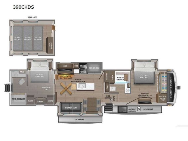 2024 Jayco North Point 390CKDS - New Fifth Wheel For Sale by Fretz RV in Souderton, Pennsylvania