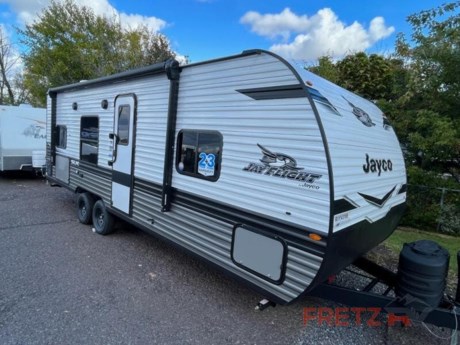 &lt;p&gt;&lt;strong&gt;New 2024 Jayco Jay Flight SLX 260BH Bunk Bed Travel Trailer Camper for Sale at Fretz RV&lt;/strong&gt;&lt;/p&gt; &lt;p&gt;&#160;&lt;/p&gt; &lt;p&gt;&lt;strong&gt;Jayco Jay Flight SLX travel trailer 260BH highlights:&lt;/strong&gt;&lt;/p&gt; &lt;ul&gt; &lt;li&gt;Semi-Private Bedroom&lt;/li&gt; &lt;li&gt;Jack-Knife Sofa&#160;&lt;/li&gt; &lt;li&gt;Tub/Shower&lt;/li&gt; &lt;li&gt;8 Cu. Ft. 12V Refrigerator&lt;/li&gt; &lt;/ul&gt; &lt;p&gt;&#160;&lt;/p&gt; &lt;p&gt;You can comfortably sleep up to 10 people in this trailer thanks to the &lt;strong&gt;double-size bunks&lt;/strong&gt;, the &lt;strong&gt;RV queen bed&lt;/strong&gt; in the front bedroom, plus the booth dinette and jack-knife sofa in the main living area! The chef of your crew will have a three burner cooktop and &lt;strong&gt;microwave oven&lt;/strong&gt; to prepare meals, and everyone can store their favorite drinks in the 8 cu. ft. 12V refrigerator. The bathroom includes a tub/shower and a toilet, with the sink just outside of this room so others can brush their teeth if one is taking a shower before bed. The &lt;strong&gt;outside storage&lt;/strong&gt; will let you bring along fishing poles and the 16&#39; power awning with LED lights will create a nice place to gather in the evenings!&lt;/p&gt; &lt;p&gt;&#160;&lt;/p&gt; &lt;p&gt;The Jayco Jay Flight SLX travel trailer is quite easy to own because it is lightweight, and it comes with a single axle. Built on a &lt;strong&gt;fully integrated A-frame&lt;/strong&gt; with galvanized-steel, impact-resistant wheel wells, the Jay Flight SLX has quality at its very foundation. That quality continues on to the electric self-adjusting brakes, easy-lube hubs, &lt;strong&gt;Magnum Truss roof system&lt;/strong&gt;, and LP quick connect. Some of what the mandatory Customer Value Package includes &lt;strong&gt;backup camera prep&lt;/strong&gt;, Keyed-Alike entry and baggage doors, marine grade exterior speakers, and an on-demand tankless water heater. The &lt;strong&gt;optional STX Edition for Indiana&lt;/strong&gt; built units only and the &lt;strong&gt;optional Baja Package built for Idaho&lt;/strong&gt; unit only includes Goodyear off-road tires, an enclosed underbelly, a deluxe graphics package, and a wide-stance axle to name a few features.&#160;&lt;/p&gt; &lt;p&gt;&#160;&lt;/p&gt; &lt;p&gt;We are a premier dealer for all 2022, 2023, 2024 and 2025&#160;Winnebago Minnie, Micro, M-Series, Access, Voyage, Hike, 100, FLX, Flex, Jayco Jay Flight, Eagle, HT, Jay Feather, Micro, White Hawk, Bungalow, North Point, Pinnacle, Talon, Octane, Seismic, SLX, OPUS, OP4, OP2, OP15, OPLite, Air Off Road, and TAXA Outdoors, Habitat, Overland, Cricket, Tiger Moth, Mantis, Ember RV Touring and Skinny Guy Truck Campers.&#160;So, if you are in the York, Harrisburg, Lancaster, Philadelphia, Allentown, New Jersey, Delaware New York, or Maryland regions; stop by and browse our huge RV inventory today.&#160;Fretz RV has been a Jayco Dealer Partner for over 40 years, Winnebago Dealer Partner for over 30 Years.&lt;/p&gt; &lt;p&gt;&#160;&lt;/p&gt; &lt;p&gt;These campers come in as Travel Trailers, Fifth 5th Wheels, Toy Haulers, Pop Ups, Hybrids, Tear Drops, and Folding Campers. These Brands are at the top of their class. Camper floorplans come with anywhere between zero to 5 slides. Most can be pulled with a &#189; ton truck, SUV or Minivan. If you are not sure if you can tow certain weights, you can contact us or you can get tow ratings from Trailer Life towing guide.&lt;/p&gt; &lt;p&gt;We also carry used and Certified Pre-owned brands like Forest River, Salem, Mobile Suites, DRV, Sol Dawn Intech, T@B, T@G, Dutchmen, Keystone, KZ, Grand Design, Reflection, Imagine, Passport, Lance Freedom Lite, Freedom Express, Flagstaff, Rockwood, Casita, Scamp, Cedar Creek, Montana, Passport, Little Guy, Coachmen, Catalina, Cougar, Springdale, Sunset Trail, Raptor, Gulf Stream and Airstream, and are always below NADA values. We take all types of trades. When it comes to campers, we are your full-service stop. With over 77 years in business, we have built an excellent reputation in the Recreational Vehicle and Camping industry to our customers as well as our suppliers and manufacturers.&#160;With our participation in the Hershey RV Show every year we can display the newest product with great savings to customers! Besides our online presence, at Fretz RV we have a 12,000 Sq. Ft showroom, a huge RV&#160;Parts, and Accessories store. We have added a 30,000 square foot Indoor Service Facility that opened in the Spring of 2018. We have a full Service and Repair shop with RVIA Certified Technicians. &#160;Financing available. We have RV Insurance through Geico Brown and Brown and Progressive that we can provide instant quotes, RV Warranties through Compass and Protective XtraRide, and RV Rentals. We have detailed videos on RVTrader, RVT, Classified Ads, eBay, RVUSA and Youtube. Like us on Facebook. Check out our great Google and Dealer Rater reviews at Fretz RV. We are located at 3479 Bethlehem Pike,&#160;Souderton,&#160;PA&#160;18964&#160;215-723-3121&#160;&lt;/p&gt; &lt;p&gt;#RV #GoCamping #GoRVing #1 #Used #New #PaDealer #Camping&lt;/p&gt;&lt;ul&gt;&lt;li&gt;Front Bedroom&lt;/li&gt;&lt;li&gt;Bunkhouse&lt;/li&gt;&lt;/ul&gt;&lt;ul&gt;&lt;li&gt;Customer Value Package13,500 BTU A/C ILO 8,000 BTU A/CGoodyear TiresMacerator - Termination w/Manual DisconnectRefrigerator&lt;/li&gt;&lt;/ul&gt;