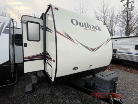 &lt;h2&gt;Used Pre-Owned 2015 Keystone Outback Terrain 210TRS Travel Trailer Camper for Sale at Fretz RV&lt;/h2&gt; &lt;p&gt;&#160;&lt;/p&gt; &lt;p&gt;Enjoy this Outback Terrain bunkhouse travel trailer by Keystone featuring everything you need to enjoy your time away from home and more. Model 210TRS has an outdoor kitchen and a rear slide-out king bed!&lt;br&gt;&lt;br&gt;Before you step inside take notice of the convenient outside camp kitchen featuring a sink and two burner cook stove. Perfect for those times when you want to do a little cooking outdoors.&lt;br&gt;&lt;br&gt;As you step inside you will notice the convenient bath located straight ahead and a set of bunk beds to your right. The bunks are 34&quot; x 74&quot; and there is also a wardrobe at the foot just inside the entry door.&lt;br&gt;&lt;br&gt;The bath feature a toilet, sink, tub/shower and linen storage too.&lt;br&gt;&lt;br&gt;Cook up your family&#39;s favorite meals and snacks with the kitchen amenities provided. This unit features a three burner range, double kitchen sink, refrigerator and pantry for dry good storage, and more!&lt;br&gt;&lt;br&gt;Moving toward the back you will see plenty of seating with a sofa on your right and a booth dinette on your left. There is also a 32&quot; HDTV mounted above the dinette area for your enjoyment.&lt;br&gt;&lt;br&gt;Step up in back to the rear slide-out king bed including overhead storage in front, and exterior storage on either side of the rear slide. You can also find bicycle storage in front below the bunk beds and much more!&lt;/p&gt; &lt;p&gt;&#160;&lt;/p&gt; &lt;p&gt;We are a premier dealer for all 2022, 2023, 2024 and 2025&#160;Winnebago Minnie, Micro, M-Series, Access, Voyage, Hike, 100, FLX, Flex, Jayco Jay Flight, Eagle, HT, Jay Feather, Micro, White Hawk, Bungalow, North Point, Pinnacle, Talon, Octane, Seismic, SLX, OPUS, OP4, OP2, OP15, OPLite, Air Off Road, and TAXA Outdoors, Habitat, Overland, Cricket, Tiger Moth, Mantis, Ember RV Touring and Skinny Guy Truck Campers.&#160;So, if you are in the York, Harrisburg, Lancaster, Philadelphia, Allentown, New Jersey, Delaware New York, or Maryland regions; stop by and browse our huge RV inventory today.&#160;Fretz RV has been a Jayco Dealer Partner for over 40 years, Winnebago Dealer Partner for over 30 Years.&lt;/p&gt; &lt;p&gt;&#160;&lt;/p&gt; &lt;p&gt;These campers come in as Travel Trailers, Fifth 5th Wheels, Toy Haulers, Pop Ups, Hybrids, Tear Drops, and Folding Campers. These Brands are at the top of their class. Camper floorplans come with anywhere between zero to 5 slides. Most can be pulled with a &#189; ton truck, SUV or Minivan. If you are not sure if you can tow certain weights, you can contact us or you can get tow ratings from Trailer Life towing guide.&lt;/p&gt; &lt;p&gt;We also carry used and Certified Pre-owned brands like Forest River, Salem, Wildwood, &#160;TAB, TAG, NuCamp, Cherokee, Coleman, R-Pod, A-Liner, Dutchmen, Keystone, KZ, Grand Design, Reflection, Imagine, Passport, Lance, Solitude, Freedom Lite, Express, Flagstaff, Rockwood, Montana, Passport, Little Guy, Coachmen, Catalina, Cougar, &#160;Sunset Trail, Raptor, Vengeance, Gulf Stream and Airstream, and are always below NADA values. We take all types of trades. When it comes to campers, we are your full-service stop. With over 77 years in business, we have built an excellent reputation in the Recreational Vehicle and Camping industry to our customers as well as our suppliers and manufacturers.&#160;With our participation in the Hershey RV Show every year we can display the newest product with great savings to customers! Besides our online presence, at Fretz RV we have a 12,000 Sq. Ft showroom, a huge RV&#160;Parts, and Accessories store. We have added a 30,000 square foot Indoor Service Facility that opened in the Spring of 2018. We have a full Service and Repair shop with RVIA Certified Technicians. &#160;Financing available. We have RV Insurance through Geico Brown and Brown and Progressive that we can provide instant quotes, RV Warranties through Compass and Protective XtraRide, and RV Rentals. We have detailed videos on RVTrader, RVT, Classified Ads, eBay, RVUSA and Youtube. Like us on Facebook. Check out our great Google and Dealer Rater reviews at Fretz RV. We are located at 3479 Bethlehem Pike,&#160;Souderton,&#160;PA&#160;18964&#160;215-723-3121&#160;&lt;/p&gt; &lt;p&gt;#RV #GoCamping #GoRVing #1 #Used #New #PaDealer #Camping&lt;/p&gt;&lt;ul&gt;&lt;li&gt;Bunkhouse&lt;/li&gt;&lt;li&gt;Outdoor Kitchen&lt;/li&gt;&lt;/ul&gt;&lt;ul&gt;&lt;li&gt;RefrigeratorTVPower AwningFurnaceMicrowaveStoveWater HeaterA/CBunk BedsOvenExternal ShowerSlide TopperToiletShower&lt;/li&gt;&lt;/ul&gt;