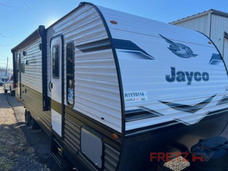 &lt;h2&gt;&lt;strong&gt;New 2024 Jayco Jay Flight SLX 262RLS Travel Trailer Camper for Sale at Fretz RV&lt;/strong&gt;&lt;/h2&gt; &lt;p&gt;&#160;&lt;/p&gt; &lt;p&gt;&lt;strong&gt;Jayco Jay Flight SLX travel trailer 262RLSW highlights:&lt;/strong&gt;&lt;/p&gt; &lt;ul&gt; &lt;li&gt;Private Bedroom w/Own Entry&lt;/li&gt; &lt;li&gt;Jack-Knife Sofa&#160;&lt;/li&gt; &lt;li&gt;Radius Shower&lt;/li&gt; &lt;li&gt;Rear Living&lt;/li&gt; &lt;/ul&gt; &lt;p&gt;&#160;&lt;/p&gt; &lt;p&gt;You can comfortably sleep up to six people in this trailer thanks to the &lt;strong&gt;RV queen bed&lt;/strong&gt; in the front bedroom, plus the booth dinette and jack-knife sofa in the main living area! The chef of your crew will have a three burner cooktop and &lt;strong&gt;microwave oven&lt;/strong&gt; to prepare meals, and everyone can store their favorite drinks in the 8 cu. ft. 12V refrigerator. The &lt;strong&gt;walk-through bath&lt;/strong&gt; is spacious and includes a radius shower, toilet, a sink, and linen closet and is the full width of the unit. The &lt;strong&gt;outside storage&lt;/strong&gt; will let you bring along camp chairs and games, fishing poles and more, plus the 18&#39; power awning with LED lights will create a nice place to gather in the evenings!&lt;/p&gt; &lt;p&gt;&#160;&lt;/p&gt; &lt;p&gt;The Jayco Jay Flight SLX travel trailer is quite easy to own because it is lightweight, and it comes with a single axle. Built on a &lt;strong&gt;fully integrated A-frame&lt;/strong&gt; with galvanized-steel, impact-resistant wheel wells, the Jay Flight SLX has quality at its very foundation. That quality continues on to the electric self-adjusting brakes, easy-lube hubs, &lt;strong&gt;Magnum Truss roof system&lt;/strong&gt;, and LP quick connect. Some of what the mandatory Customer Value Package includes &lt;strong&gt;backup camera prep&lt;/strong&gt;, Keyed-Alike entry and baggage doors, marine grade exterior speakers, and an on-demand tankless water heater. The &lt;strong&gt;optional STX Edition for Indiana&lt;/strong&gt; built units only and the &lt;strong&gt;optional Baja Package built for Idaho&lt;/strong&gt; unit only includes Goodyear off-road tires, an enclosed underbelly, a deluxe graphics package, and a wide-stance axle to name a few features.&#160;&lt;/p&gt; &lt;p&gt;We are a premier dealer for all 2022, 2023, 2024 and 2025&#160;Winnebago Minnie, Micro, M-Series, Access, Voyage, Hike, 100, FLX, Flex, Jayco Jay Flight, Eagle, HT, Jay Feather, Micro, White Hawk, Bungalow, North Point, Pinnacle, Talon, Octane, Seismic, SLX, OPUS, OP4, OP2, OP15, OPLite, Air Off Road, and TAXA Outdoors, Habitat, Overland, Cricket, Tiger Moth, Mantis, Ember RV Touring and Skinny Guy Truck Campers.&#160;So, if you are in the York, Harrisburg, Lancaster, Philadelphia, Allentown, New Jersey, Delaware New York, or Maryland regions; stop by and browse our huge RV inventory today.&#160;Fretz RV has been a Jayco Dealer Partner for over 40 years, Winnebago Dealer Partner for over 30 Years.&lt;/p&gt; &lt;p&gt;&#160;&lt;/p&gt; &lt;p&gt;These campers come in as Travel Trailers, Fifth 5th Wheels, Toy Haulers, Pop Ups, Hybrids, Tear Drops, and Folding Campers. These Brands are at the top of their class. Camper floorplans come with anywhere between zero to 5 slides. Most can be pulled with a &#189; ton truck, SUV or Minivan. If you are not sure if you can tow certain weights, you can contact us or you can get tow ratings from Trailer Life towing guide.&lt;/p&gt; &lt;p&gt;We also carry used and Certified Pre-owned brands like Forest River, Salem, Mobile Suites, DRV, Sol Dawn Intech, T@B, T@G, Dutchmen, Keystone, KZ, Grand Design, Reflection, Imagine, Passport, Lance Freedom Lite, Freedom Express, Flagstaff, Rockwood, Casita, Scamp, Cedar Creek, Montana, Passport, Little Guy, Coachmen, Catalina, Cougar, Springdale, Sunset Trail, Raptor, Gulf Stream and Airstream, and are always below NADA values. We take all types of trades. When it comes to campers, we are your full-service stop. With over 77 years in business, we have built an excellent reputation in the Recreational Vehicle and Camping industry to our customers as well as our suppliers and manufacturers.&#160;With our participation in the Hershey RV Show every year we can display the newest product with great savings to customers! Besides our online presence, at Fretz RV we have a 12,000 Sq. Ft showroom, a huge RV&#160;Parts, and Accessories store. We have added a 30,000 square foot Indoor Service Facility that opened in the Spring of 2018. We have a full Service and Repair shop with RVIA Certified Technicians. &#160;Financing available. We have RV Insurance through Geico Brown and Brown and Progressive that we can provide instant quotes, RV Warranties through Compass and Protective XtraRide, and RV Rentals. We have detailed videos on RVTrader, RVT, Classified Ads, eBay, RVUSA and Youtube. Like us on Facebook. Check out our great Google and Dealer Rater reviews at Fretz RV. We are located at 3479 Bethlehem Pike,&#160;Souderton,&#160;PA&#160;18964&#160;215-723-3121&#160;&lt;/p&gt; &lt;p&gt;#RV #GoCamping #GoRVing #1 #Used #New #PaDealer #Camping&lt;/p&gt;&lt;ul&gt;&lt;li&gt;Front Bedroom&lt;/li&gt;&lt;li&gt;Two Entry/Exit Doors&lt;/li&gt;&lt;li&gt;Walk-Thru Bath&lt;/li&gt;&lt;/ul&gt;&lt;ul&gt;&lt;li&gt;Customer Value Package13,500 BTU Roof Mounted A/C&lt;/li&gt;&lt;/ul&gt;