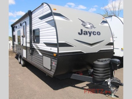 &lt;p&gt;&lt;strong&gt;Used Pre-Owned 2023 Jayco Jay Flight SLX 264BH Travel Trailer Camper for Sale at Fretz RV&lt;/strong&gt;&lt;/p&gt; &lt;p&gt;&#160;&lt;/p&gt; &lt;p&gt;&lt;strong&gt;Jayco Jay Flight SLX 8 travel trailer 264BH highlights:&lt;/strong&gt;&lt;/p&gt; &lt;ul&gt; &lt;li&gt;Double Size Bunks&lt;/li&gt; &lt;li&gt;Semi-Private Bedroom&lt;/li&gt; &lt;li&gt;Private Toilet &amp; Tub/Shower&lt;/li&gt; &lt;li&gt;Jack-Knife Sofa&lt;/li&gt; &lt;li&gt;Exterior Storage&lt;/li&gt; &lt;/ul&gt; &lt;p&gt;&#160;&lt;/p&gt; &lt;p&gt;This easy to setup trailer offers a semi-private bedroom up front with a queen bed, semi-private double size bunks in the rear thanks to the &lt;strong&gt;curtains,&#160;&lt;/strong&gt;and a private toilet and tub/shower room. The &lt;strong&gt;bathroom sink&lt;/strong&gt; is just outside the door allowing two people to get ready for bed at once. The galley kitchen offers full amenities, and two can dine at the &lt;strong&gt;booth dinette&lt;/strong&gt; and some can relax on the jack-knife sofa. Both furnishings offer extra sleeping space.&#160; And you might like to add the &lt;strong&gt;Chil N&#39; Stor option&lt;/strong&gt; which adds a fridge and counter space along the exterior to serve meals outside and store extra beverages.&lt;/p&gt; &lt;p&gt;&#160;&lt;/p&gt; &lt;p&gt;With any Jay Flight SLX 8 travel trailer by Jayco, you will have a durable foundation with l-Class cambered structural steel l-beams, a fully-integrated A-frame, seamless roof material and a&#160;&lt;strong&gt;Magnum Truss Roof System&lt;/strong&gt;&#160;with plywood decking for a 50% stronger roof than any other in the industry. Also included are &lt;strong&gt;Goodyear Endurance tires&lt;/strong&gt; made in the USA, a front diamond plate to protect against road debris. Inside, you will love the &lt;strong&gt;fresh interior design&lt;/strong&gt;, the solid hardwood cabinet doors, the &lt;strong&gt;81-inch tall ceiling&lt;/strong&gt;, the energy-saving LED lighting, and the storage. Whether you are looking for an RV for a small or large group, you will find a Jay Flight SLX 8 to fit your camping lifestyle!&lt;/p&gt; &lt;p&gt;&#160;&lt;/p&gt; &lt;p&gt;Fretz RV of Philadelphia is the nations premier dealer for all 2022, 2023, 2024 and 2025&#160;Winnebago Minnie, Micro, M-Series, Access, Voyage, Hike, 100, FLX, Flex, Jayco Jay Flight, Eagle, HT, Jay Feather, Micro, White Hawk, Bungalow, North Point, Pinnacle, Talon, Octane, Seismic, SLX, OPUS, OP4, OP2, OP15, OPLite, Air Off Road, and TAXA Outdoors, Habitat, Overland, Cricket, Tiger Moth, Mantis, Ember RV Touring and Skinny Guy Truck Campers.&#160;So, if you are in the York, Harrisburg, Lancaster, Philadelphia, Allentown, New Jersey, Delaware New York, or Maryland regions; stop by and browse our huge RV inventory today.&#160;Fretz RV has been a Jayco Dealer Partner for over 40 years, Winnebago Dealer Partner for over 30 Years.&lt;/p&gt; &lt;p&gt;We also carry used and Certified Pre-owned brands like Forest River, Salem, Wildwood,&#160; TAB, TAG, NuCamp, Cherokee, Coleman, R-Pod, A-Liner, Dutchmen, Keystone, KZ, Grand Design, Reflection, Imagine, Passport, Lance, Solitude, Freedom Lite, Express, Flagstaff, Rockwood, Montana, Passport, Little Guy, Coachmen, Catalina, Cougar,&#160; Sunset Trail, Raptor, Vengeance, Gulf Stream and Airstream, and are always below NADA values. We take all types of trades. When it comes to campers, we are your full-service stop. With over 77 years in business, we have built an excellent reputation in the Recreational Vehicle and Camping industry to our customers as well as our suppliers and manufacturers.&#160;With our participation in the Hershey RV Show every year we can display the newest product with great savings to customers! Besides our online presence, at Fretz RV we have a 12,000 Sq. Ft showroom, a huge RV&#160;Parts, and Accessories store. We have added a 30,000 square foot Indoor Service Facility that opened in the Spring of 2018. We have a full Service and Repair shop with RVIA Certified Technicians. &#160;Financing available. We have RV Insurance through Geico Brown and Brown and Progressive that we can provide instant quotes, RV Warranties through Compass and Protective XtraRide, and RV Rentals. We have detailed videos on RVTrader, RVT, Classified Ads, eBay, RVUSA and Youtube. Like us on Facebook. Check out our great Google and Dealer Rater reviews at Fretz RV. Fretz RV of Philadelphia is located at 3479 Bethlehem Pike,&#160;Souderton,&#160;PA&#160;18964&#160;215-723-3121&#160;&lt;/p&gt; &lt;p&gt;Call for details.&#160;#RV #GoCamping #GoRVing #1 #Used #New #PaDealer #Camping&lt;/p&gt;&lt;ul&gt;&lt;li&gt;Front Bedroom&lt;/li&gt;&lt;li&gt;Bunkhouse&lt;/li&gt;&lt;/ul&gt;
