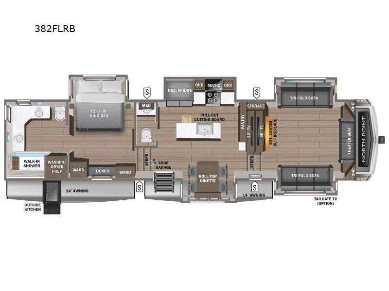 2026 Jayco North Point 382FLRB - New Fifth Wheel For Sale by Fretz RV in Souderton, Pennsylvania features Slideout