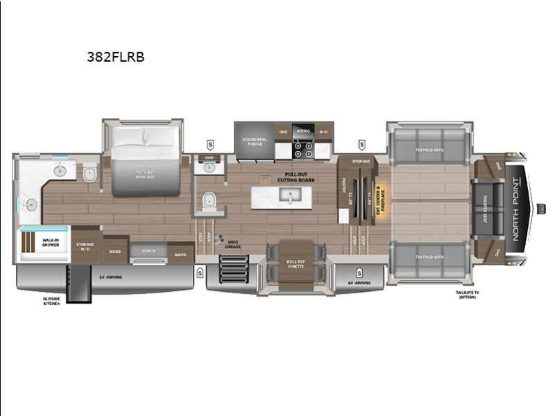 2026 Jayco North Point 382FLRB - New Fifth Wheel For Sale by Fretz RV in Souderton, Pennsylvania features Slideout
