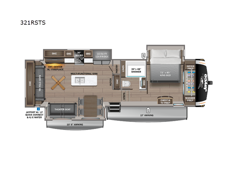 2026 Jayco Eagle 321RSTS - New Fifth Wheel For Sale by Fretz RV in Souderton, Pennsylvania features Slideout