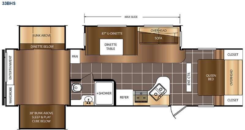 2016 Prime Time Avenger 33BHS - Used Travel Trailer For Sale by Fretz RV in Souderton, Pennsylvania features Slideout