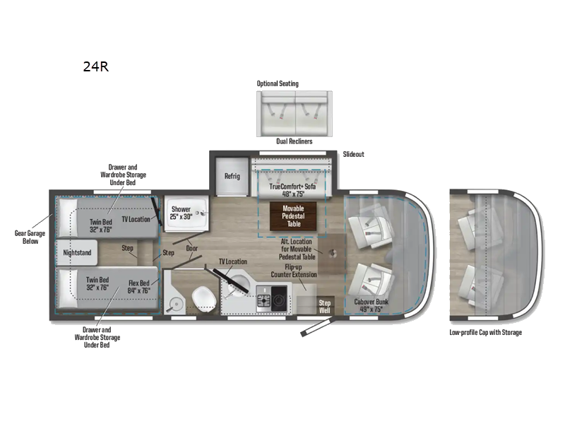 2026 Winnebago Navion 24R - New Class C For Sale by Fretz RV in Souderton, Pennsylvania features Slideout