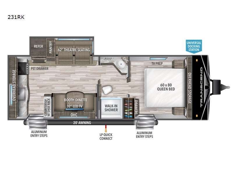 2022 Grand Design Transcend Xplor 231RK - Used Travel Trailer For Sale by Fretz RV in Souderton, Pennsylvania features Slideout