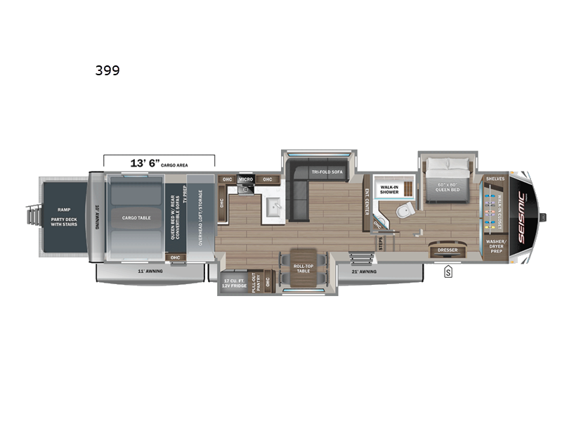 2026 Jayco Seismic 399 - New Toy Hauler For Sale by Fretz RV in Souderton, Pennsylvania features Slideout
