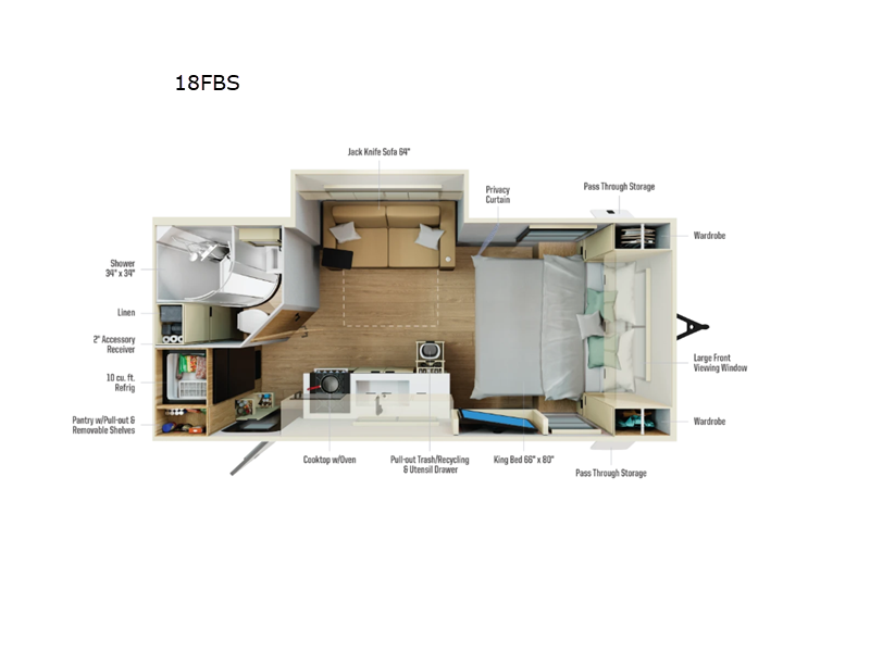 2026 Winnebago Thrive 18FBS - New Travel Trailer For Sale by Fretz RV in Souderton, Pennsylvania features Slideout