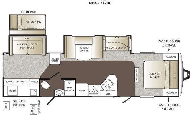 2012 Keystone Outback 312BH - Used Travel Trailer For Sale by Fretz RV in Souderton, Pennsylvania features Slideout