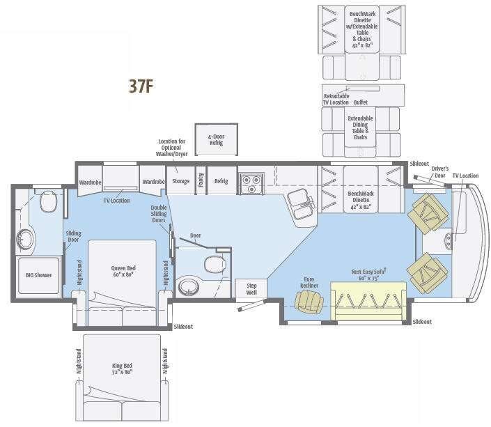 2014 Winnebago Adventurer 37F - Used Class A For Sale by Fretz RV in Souderton, Pennsylvania features Slideout