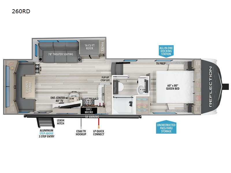 2024 Grand Design Reflection 150 Series 260RD - Used Fifth Wheel For Sale by Fretz RV in Souderton, Pennsylvania features Slideout