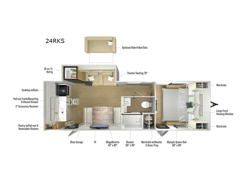 2026 Winnebago Thrive 24RKS - New Travel Trailer For Sale by Fretz RV in Souderton, Pennsylvania features Slideout