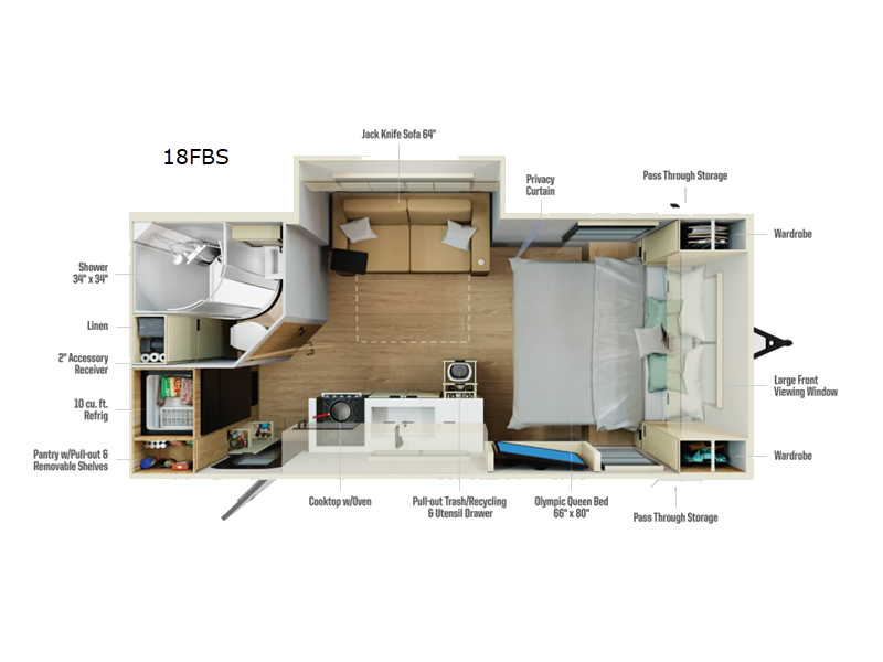 2026 Winnebago Thrive 18FBS - New Travel Trailer For Sale by Fretz RV in Souderton, Pennsylvania features Slideout