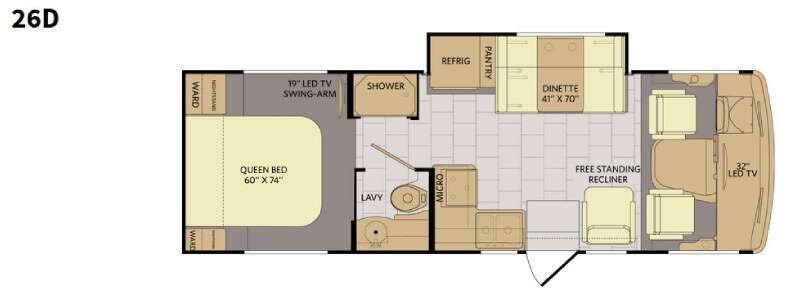 2016 Fleetwood Flair 26D - Used Class A For Sale by Fretz RV in Souderton, Pennsylvania features Slideout