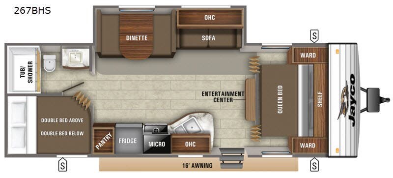 2019 Jayco Jay Flight SLX 8 267BHS - Used Travel Trailer For Sale by Fretz RV in Souderton, Pennsylvania features Slideout