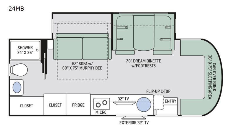 2019 Thor Motor Coach Synergy Sprinter 24MB - Used Class C For Sale by Fretz RV in Souderton, Pennsylvania features Slideout