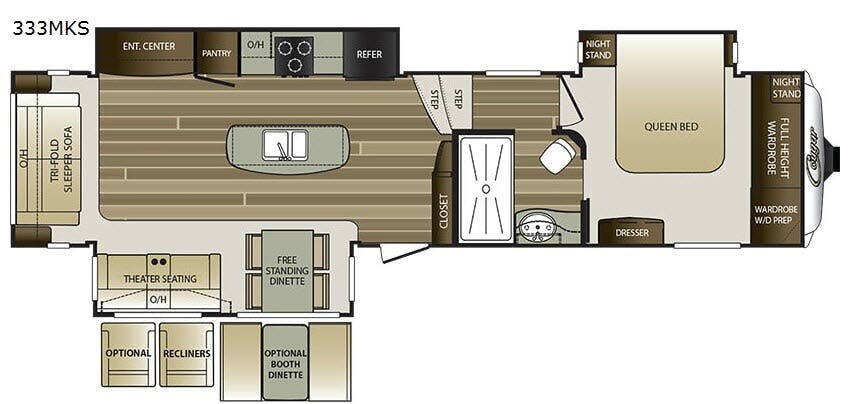 2017 Keystone Cougar 333MKS - Used Fifth Wheel For Sale by Fretz RV in Souderton, Pennsylvania features Slideout