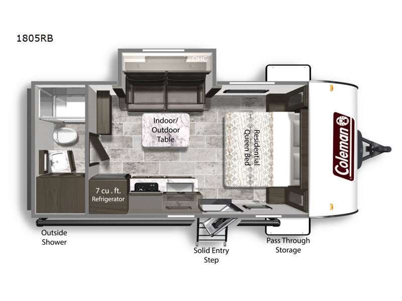 2021 Coleman Coleman Light 1805RB - Used Travel Trailer For Sale by Fretz RV in Souderton, Pennsylvania features Slideout