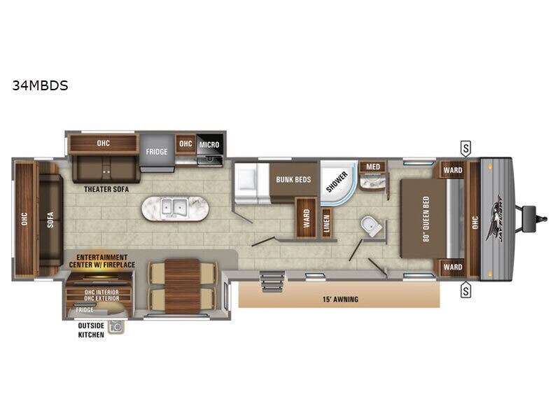 2020 Jayco Jay Flight 34MBDS - Used Travel Trailer For Sale by Fretz RV in Souderton, Pennsylvania features Slideout
