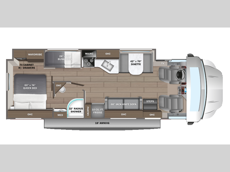 2026 Jayco Greyhawk XL 33F - New Super C For Sale by Fretz RV in Souderton, Pennsylvania features Slideout