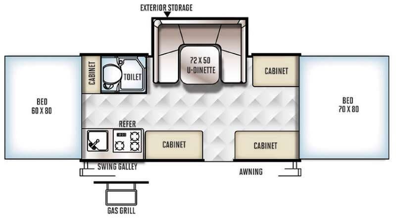 2017 Forest River Rockwood Freedom Series 2560G - Used Popup For Sale by Fretz RV in Souderton, Pennsylvania features Slideout