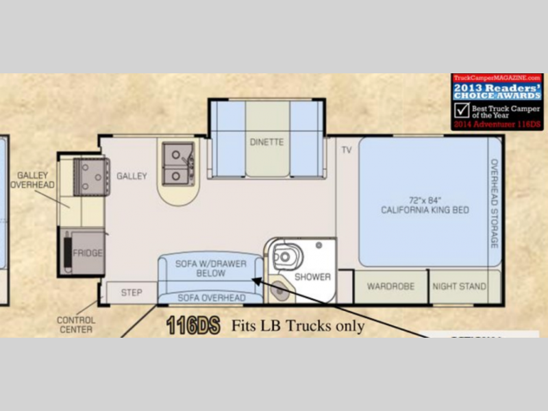 2017 Adventurer Truck Campers 116DS - Used Truck Camper for sale by Fretz RV in Souderton, Pennsylvania