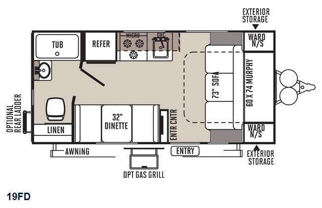 2015 Forest River Flagstaff Micro Lite 19FD