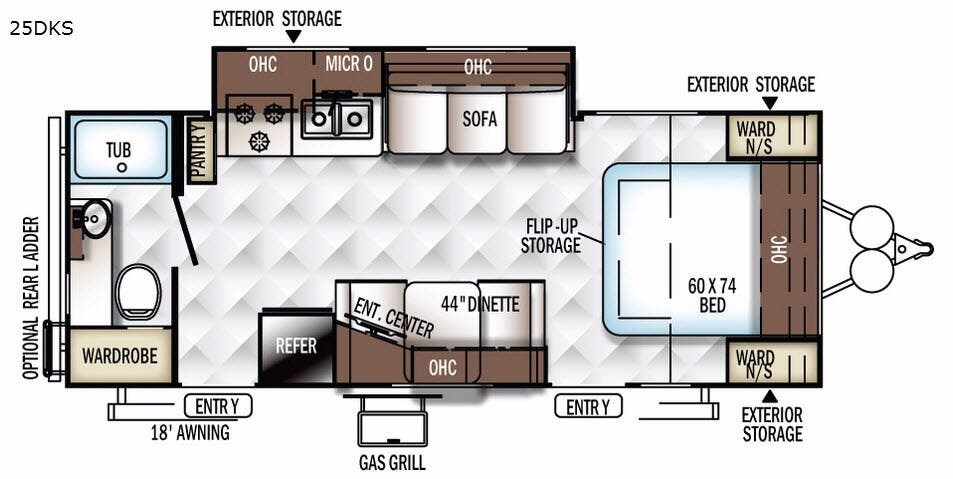2017 Forest River Flagstaff Micro Lite 25DKS - Used Travel Trailer For Sale by Fretz RV in Souderton, Pennsylvania features Slideout
