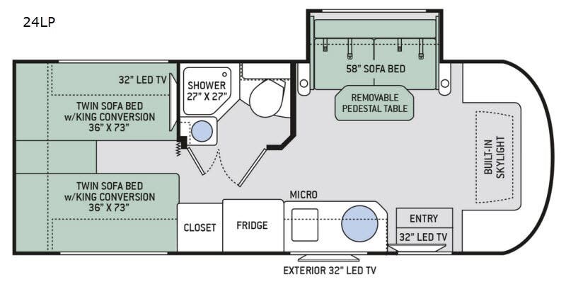 2019 Thor Motor Coach Gemini 24LP - Used Class C For Sale by Fretz RV in Souderton, Pennsylvania features Slideout
