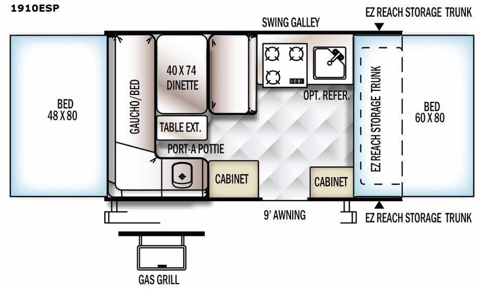 2017 Forest River Rockwood Extreme Sports 1910ESP - Used Popup for sale by Fretz RV in Souderton, Pennsylvania