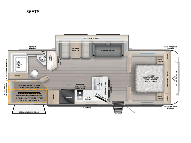 2026 Ember RV E-Series 26ETS - New Travel Trailer For Sale by Fretz RV in Souderton, Pennsylvania features Slideout