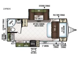 2018 Forest River Flagstaff Super Lite 23FBDS - Used Travel Trailer for sale by Fretz RV in Souderton, Pennsylvania