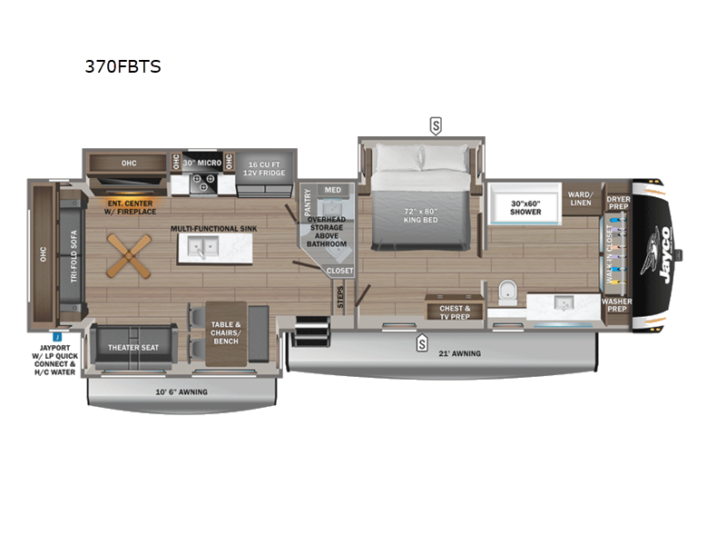 2027 Jayco Eagle 370FBTS - New Fifth Wheel For Sale by Fretz RV in Souderton, Pennsylvania features Slideout